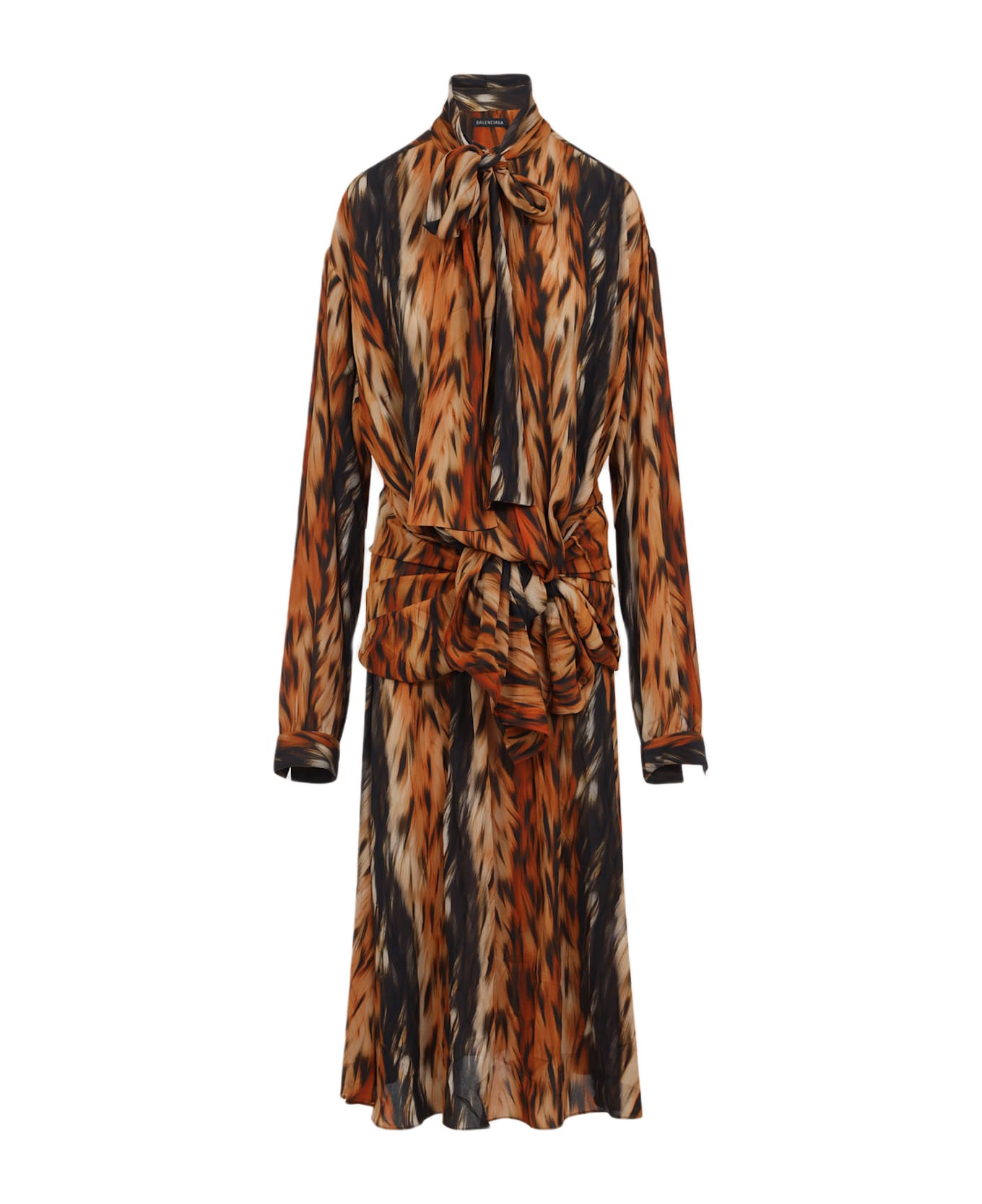 Balenciaga Knotted Dress - Brown