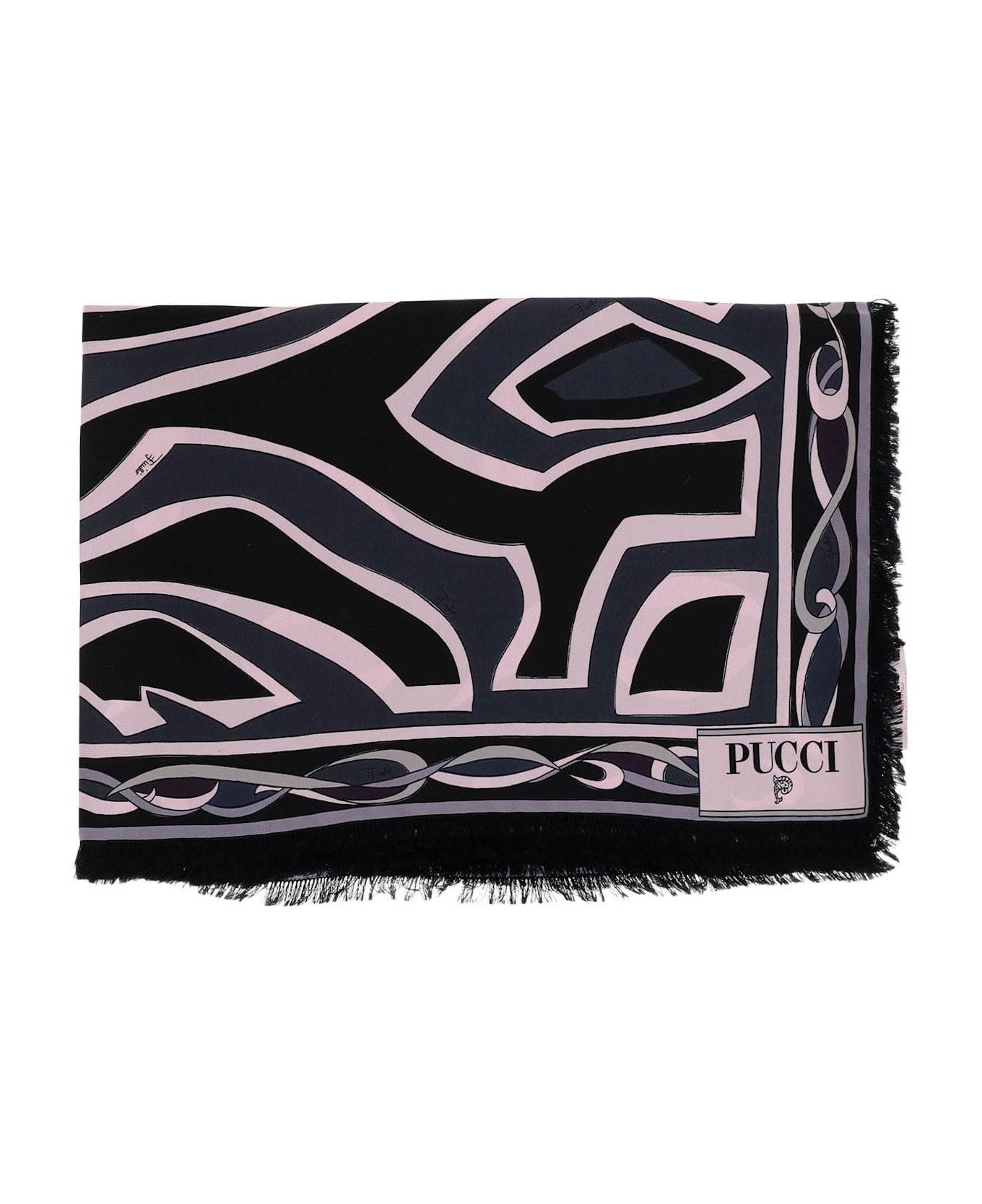 Pucci Silk Scarf With Maze Print - Red