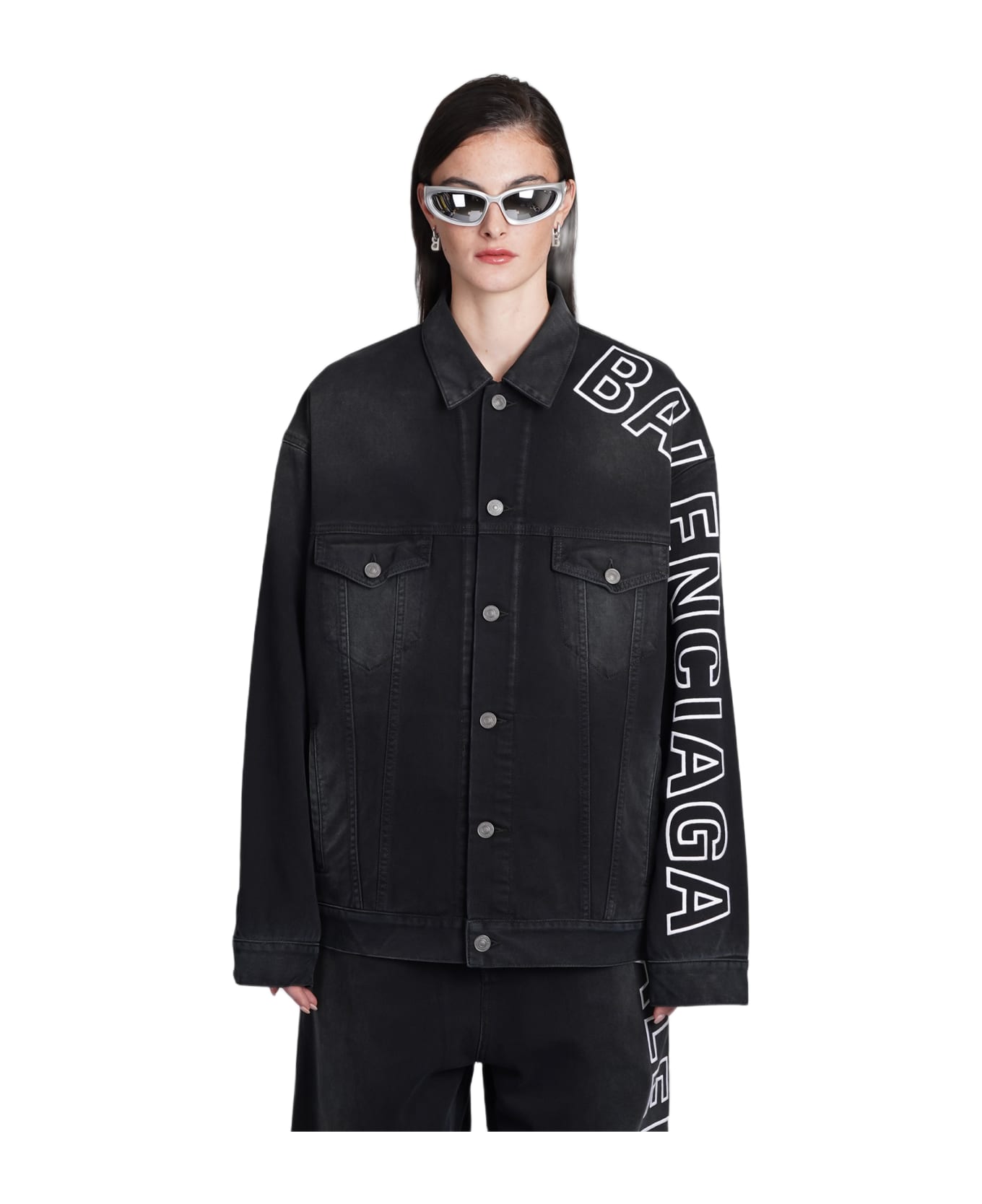 Balenciaga Denim Jackets - black