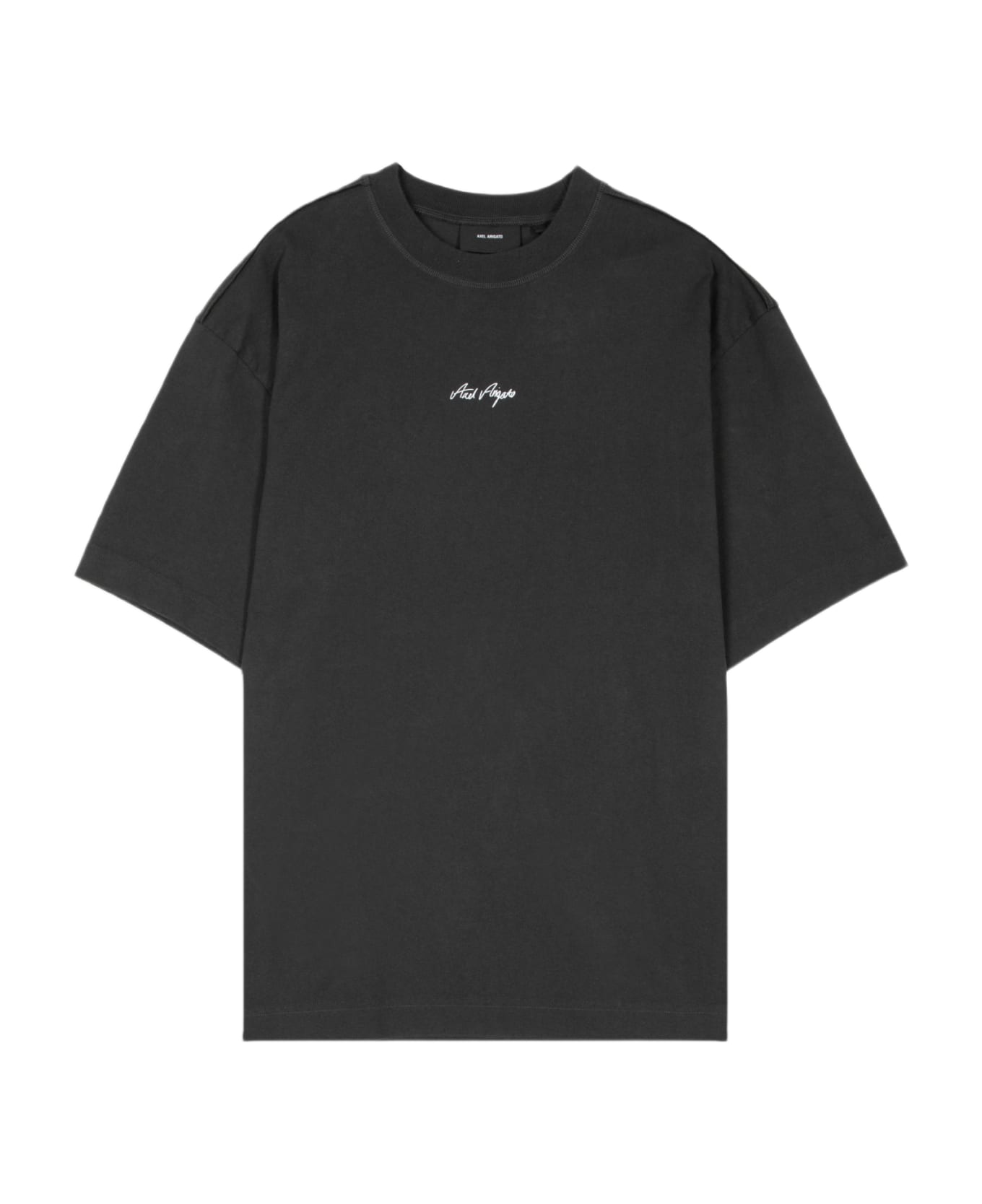 Axel Arigato Sketch T-shirt Faded black t-shirt with italic logo print - Essential T-shirt - Antracite