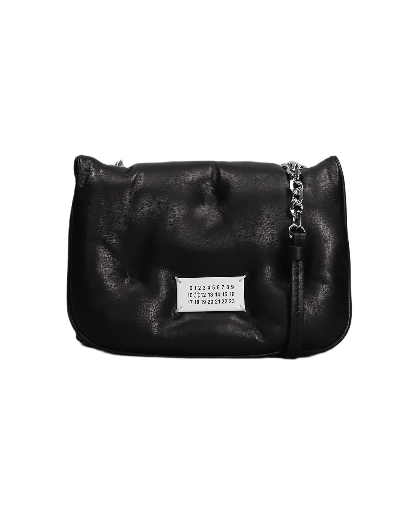 Maison Margiela Glam Slam Shoulder Bag In Black Leather - black