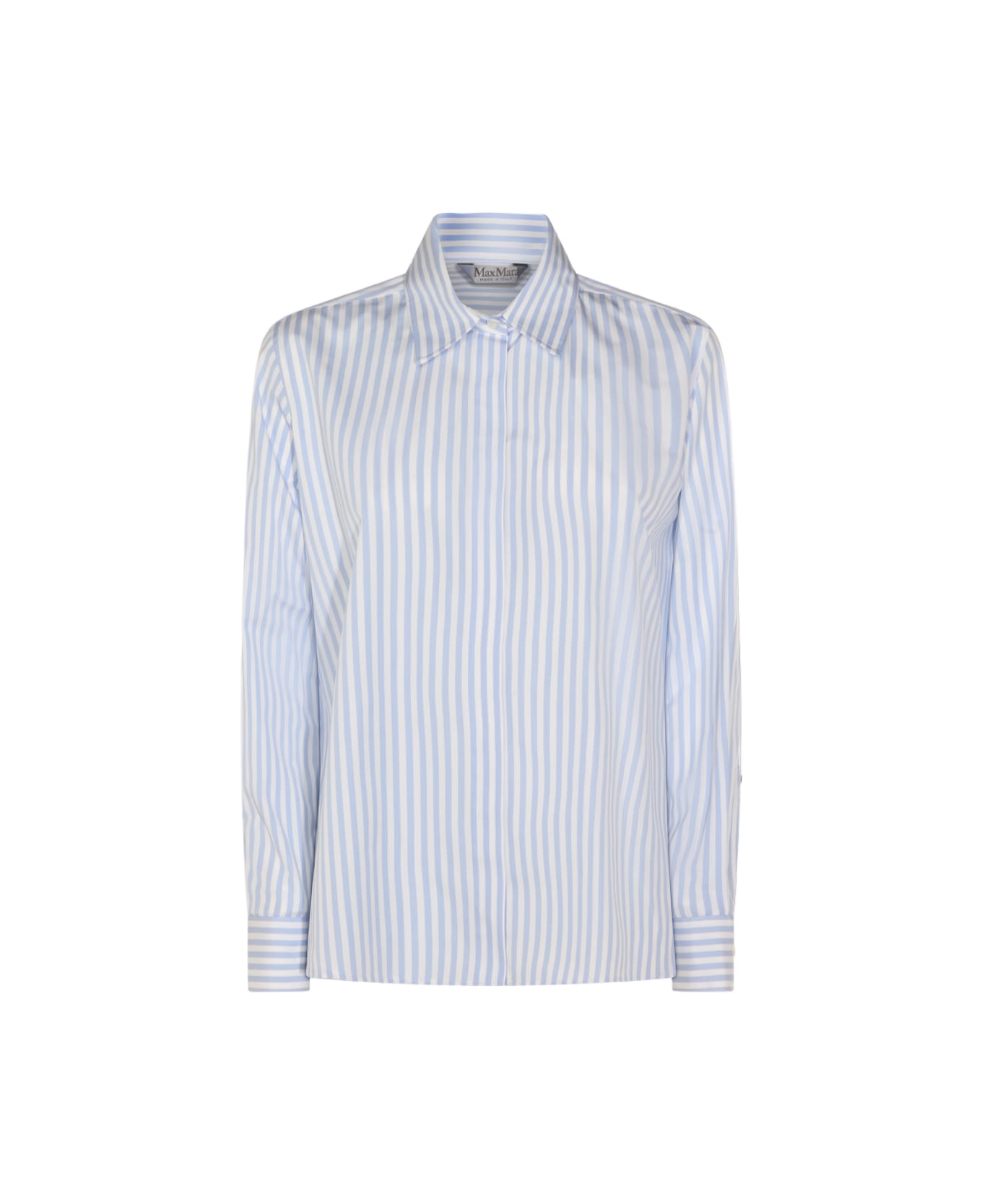 Max Mara Light Blue Cotton Shirt - Clear Blue