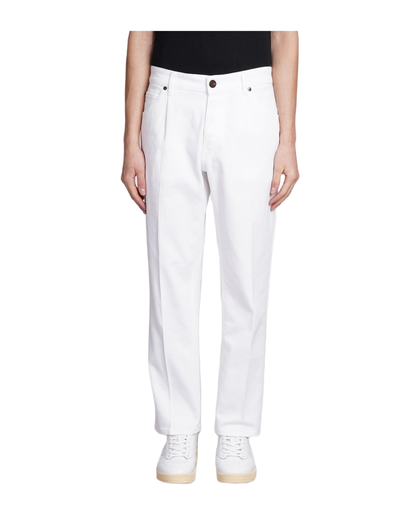 PT Torino Jeans In White Cotton - white ボトムス