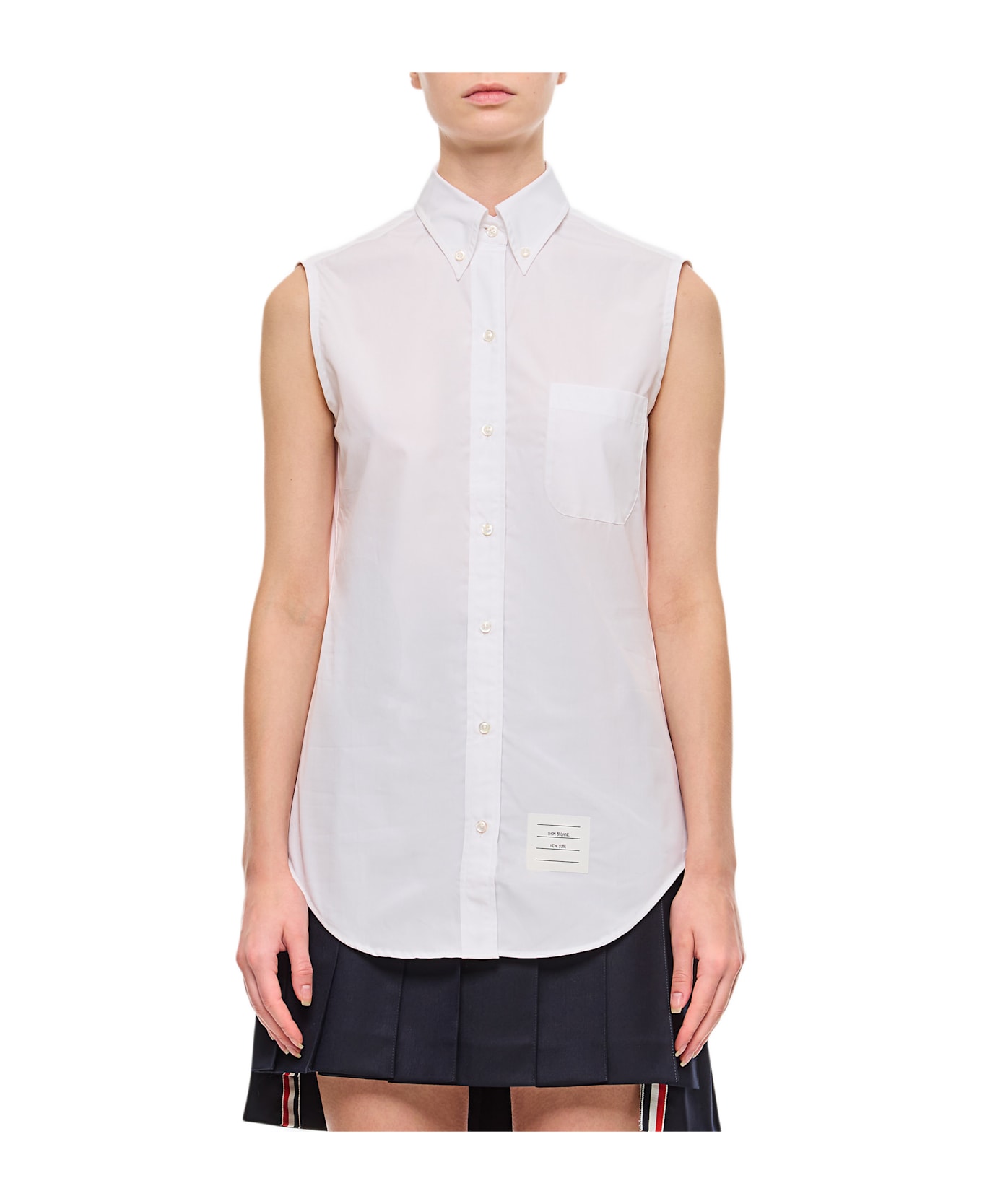 Classic Sleeveless Point Collar Shirt