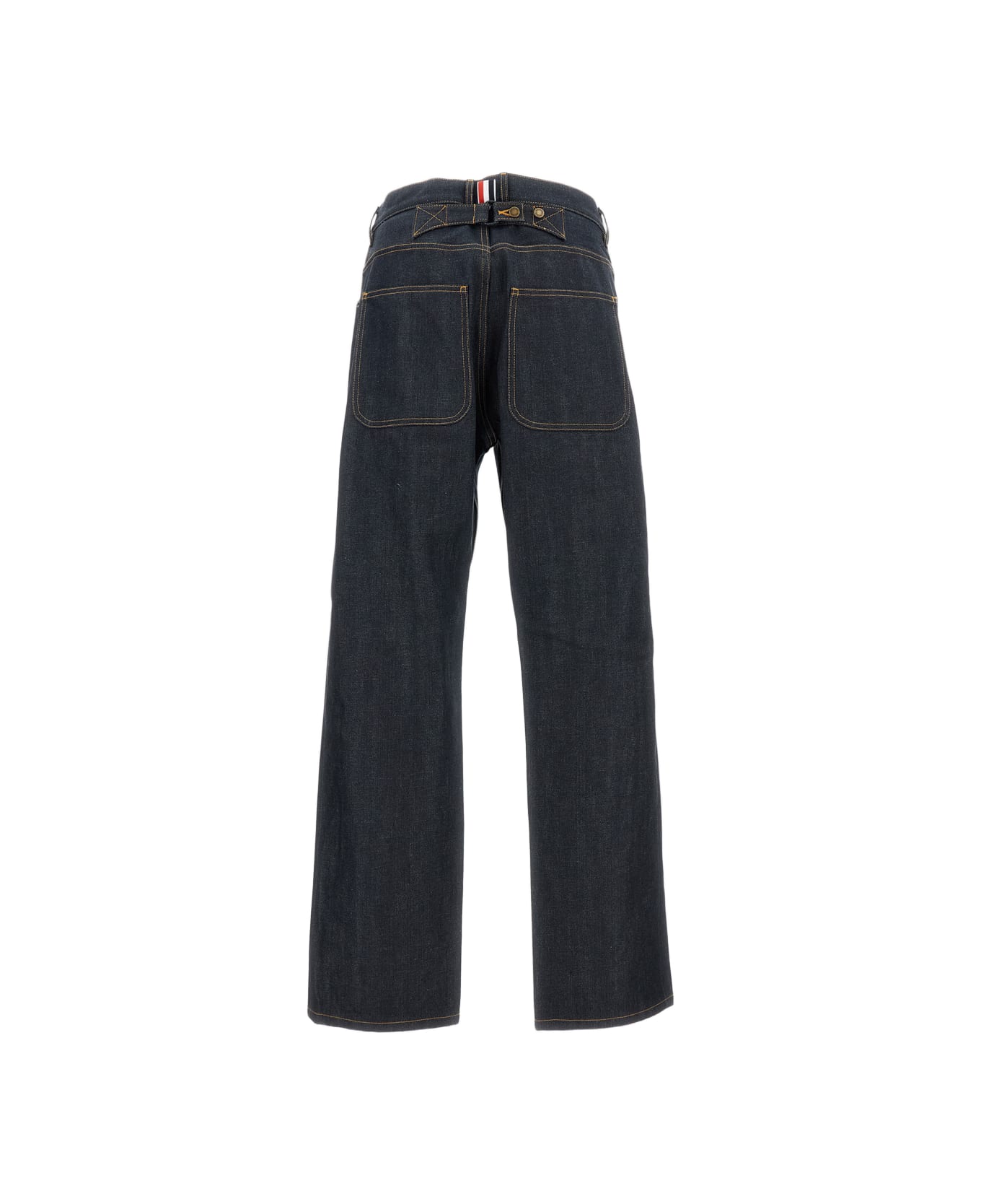 Thom Browne Denim 5 Pockets Trouser In Japanese Selvedge Denim - Blue