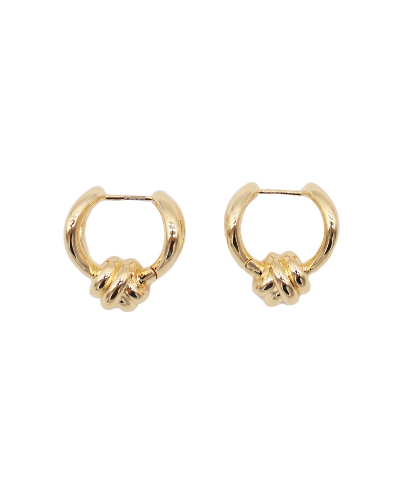 Bottega Veneta Gold Tone Silver Earrings - Yellow