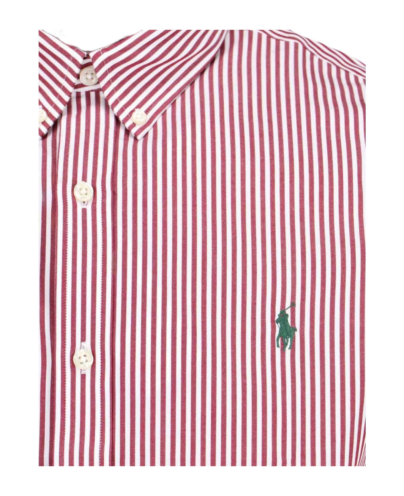 Polo Ralph Lauren 'oxford' Logo Shirt - Bordeaux