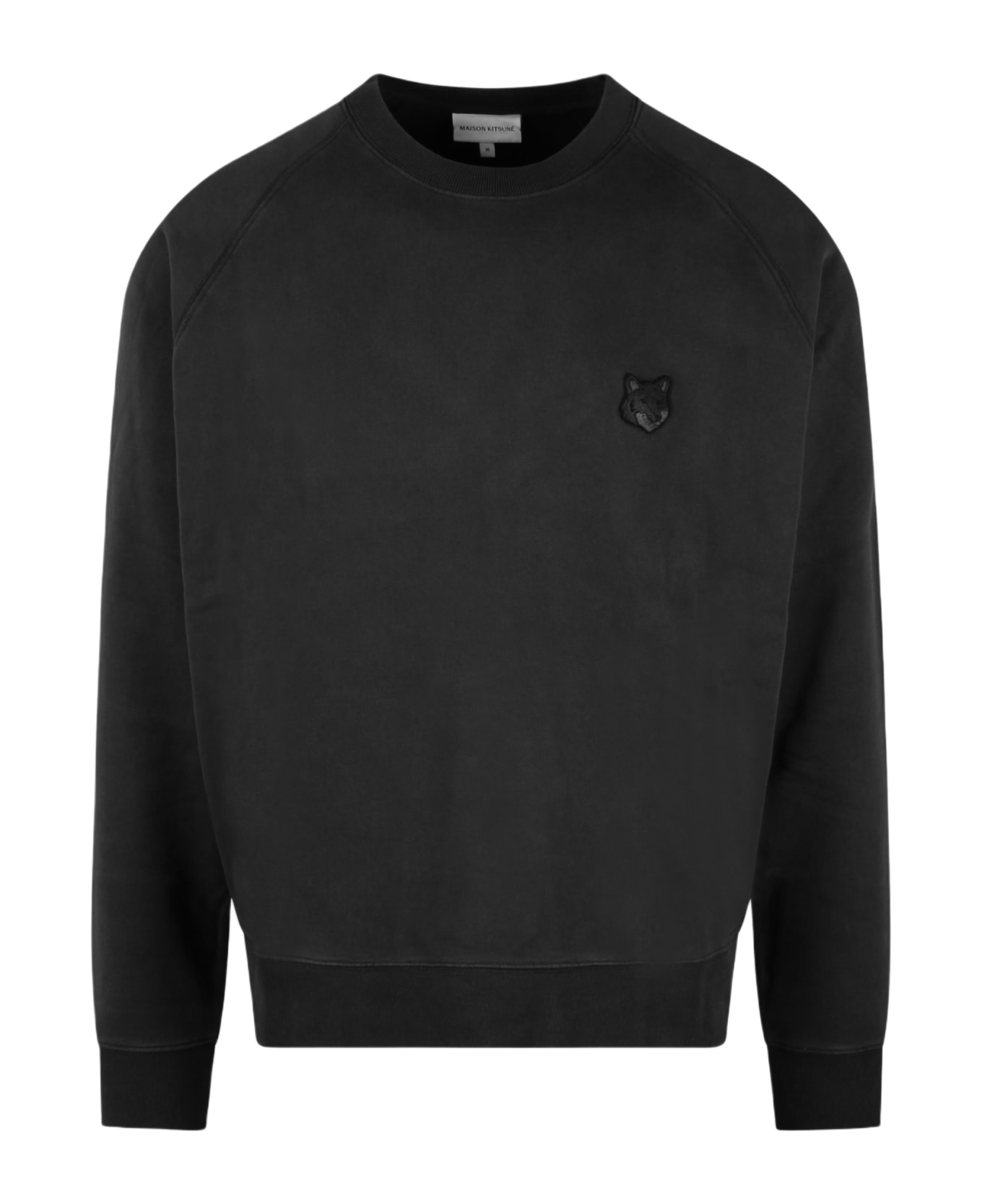 Maison Kitsuné Bold Fox Head Patch Oversize Sweatshirt - Black