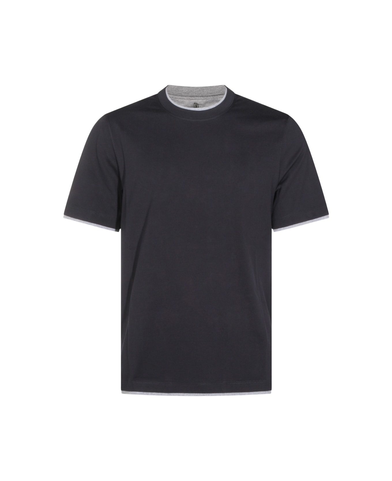 Brunello Cucinelli Navy Cotton T-shirt - Blue