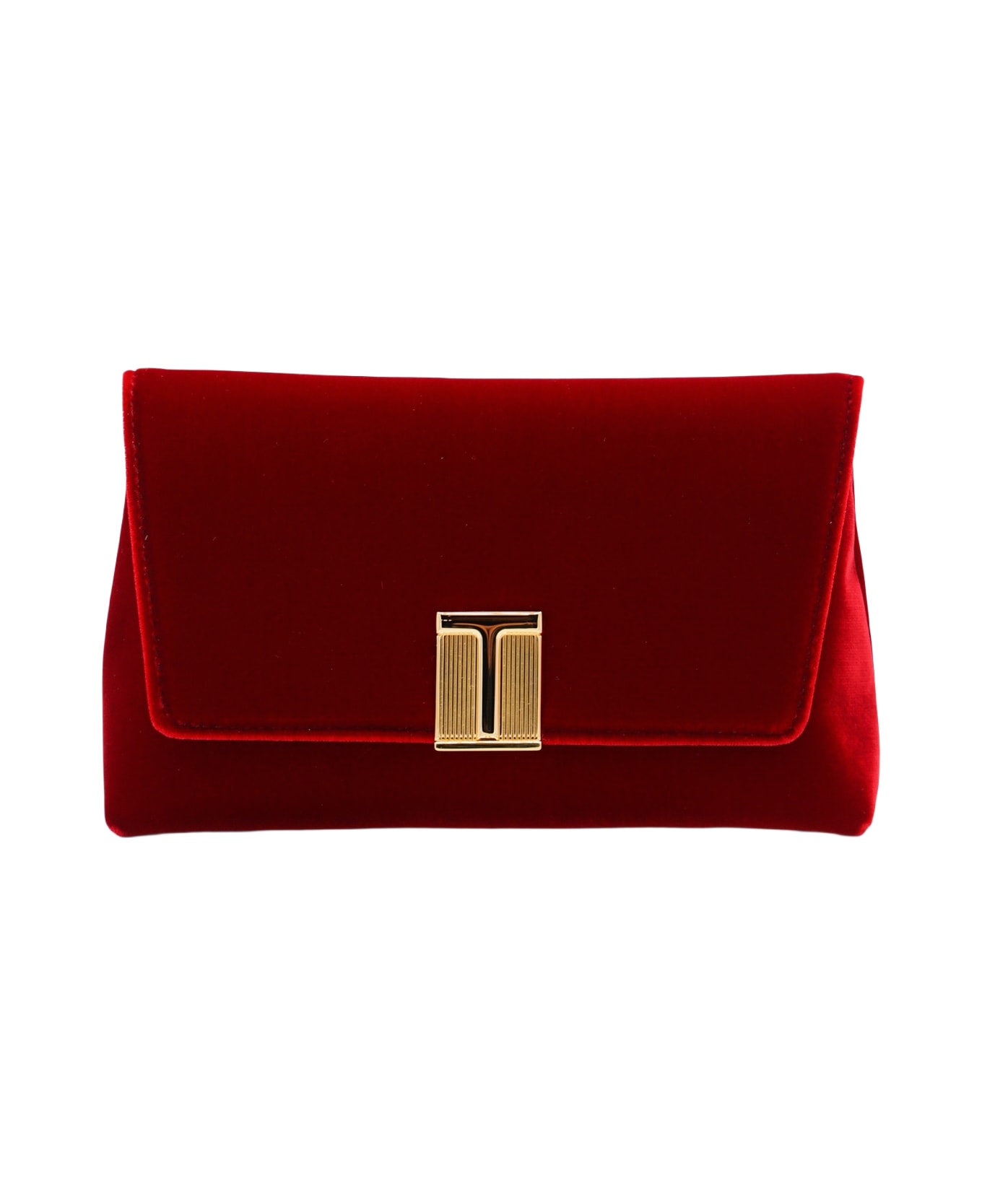 Tom Ford Red Velvet Shoulder Bag - Red