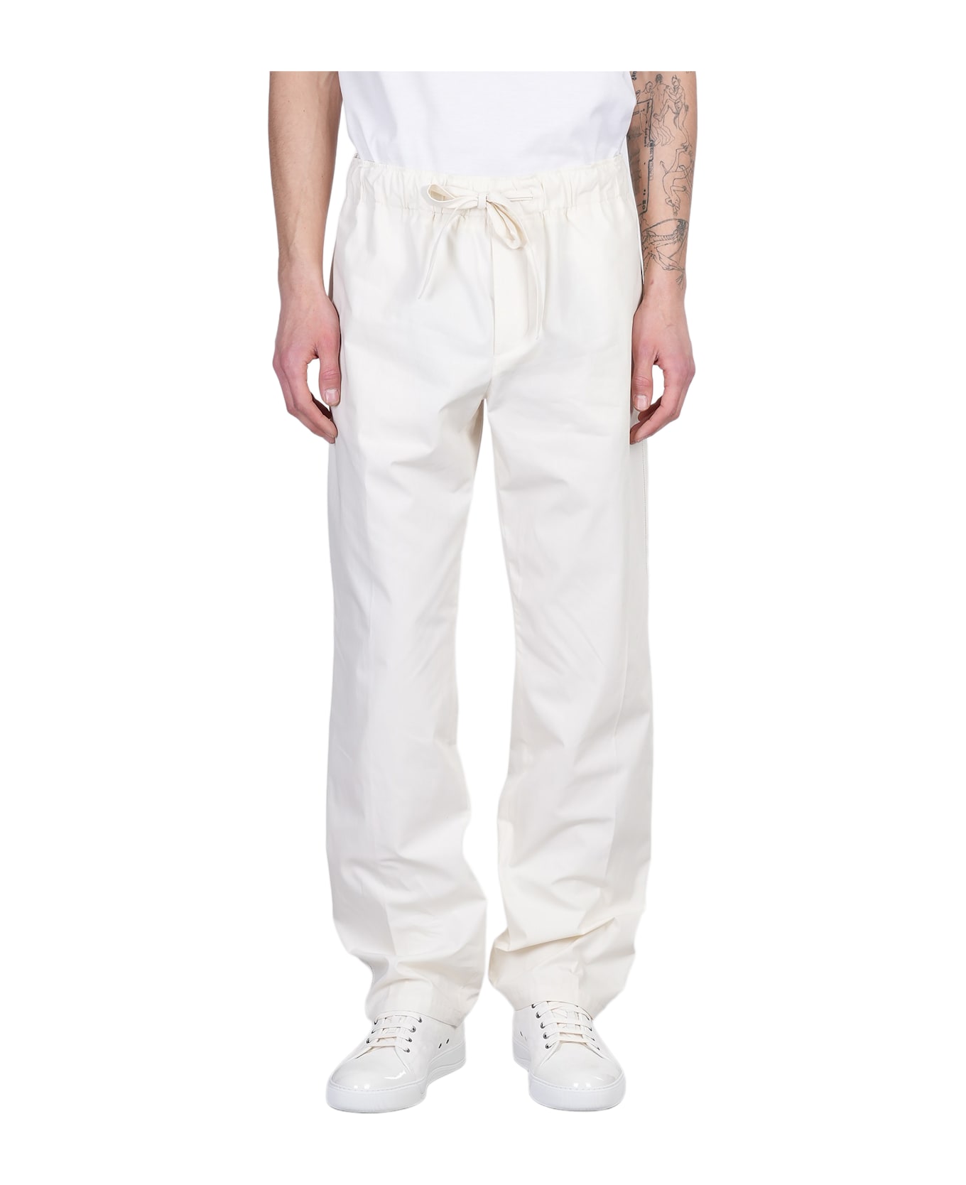 Lanvin Pants In White Cotton - white