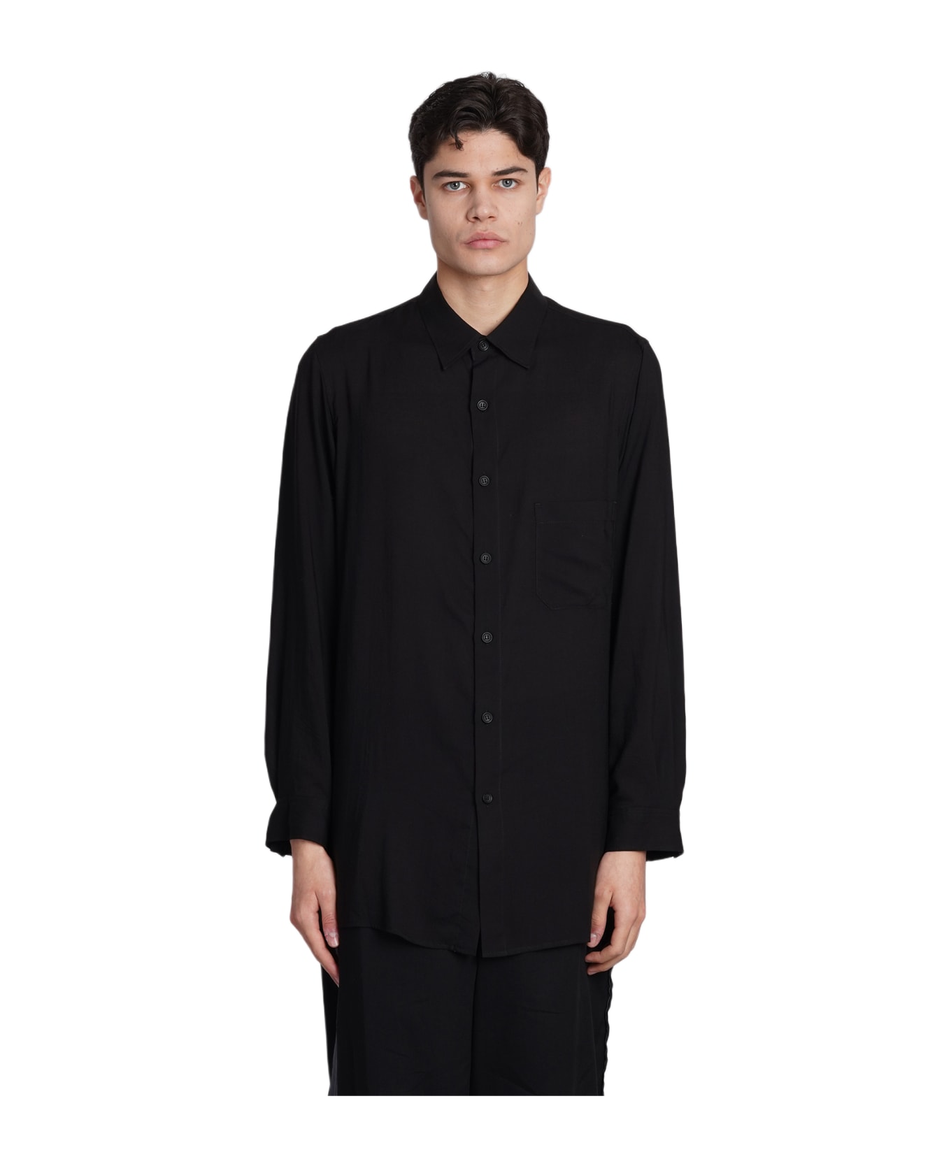 Yohji Yamamoto Shirt In Black Cotton - black シャツ