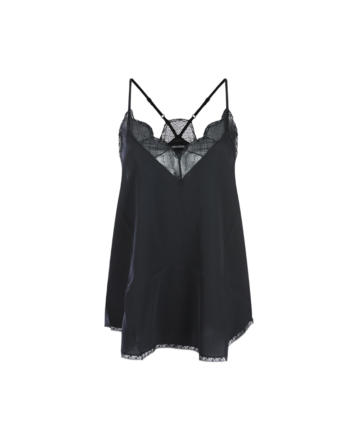 Zadig 
Voltaire Black Silk Top - Black