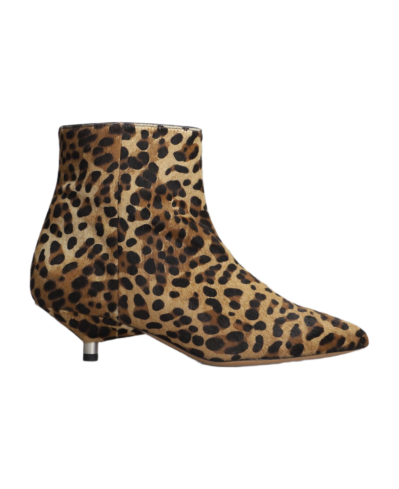 Isabel Marant Eana Low Heels Ankle Boots In Animalier Pony Skin - Animalier