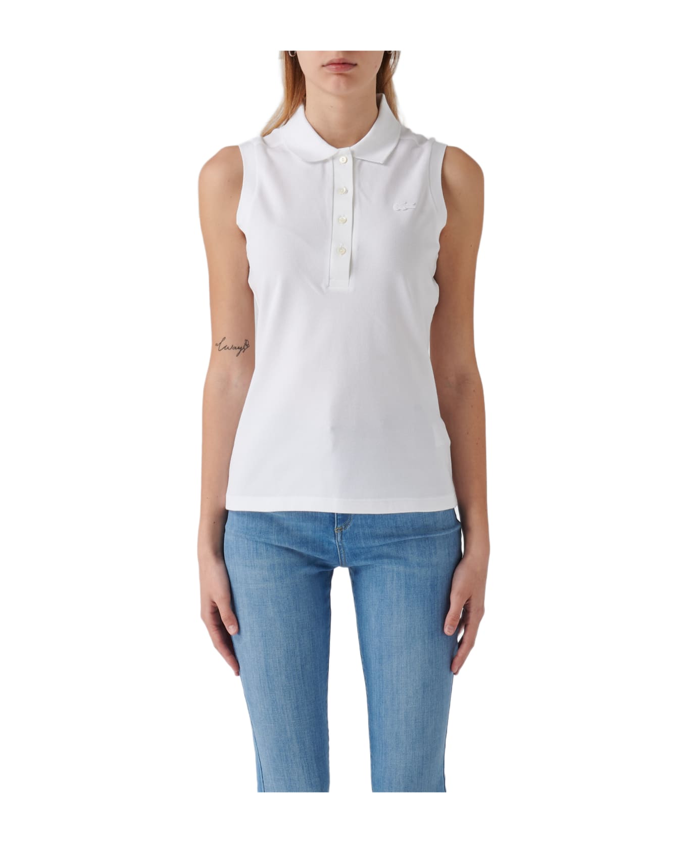 Lacoste Cotton T-shirt - BIANCO ポロシャツ