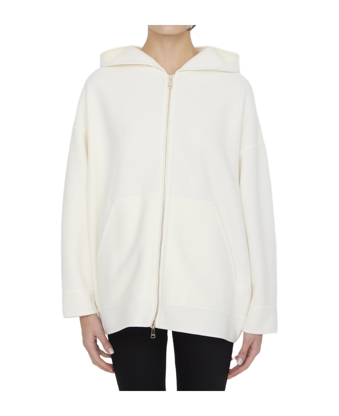 Max Mara Saio Zip-up Hoodie - WHITE
