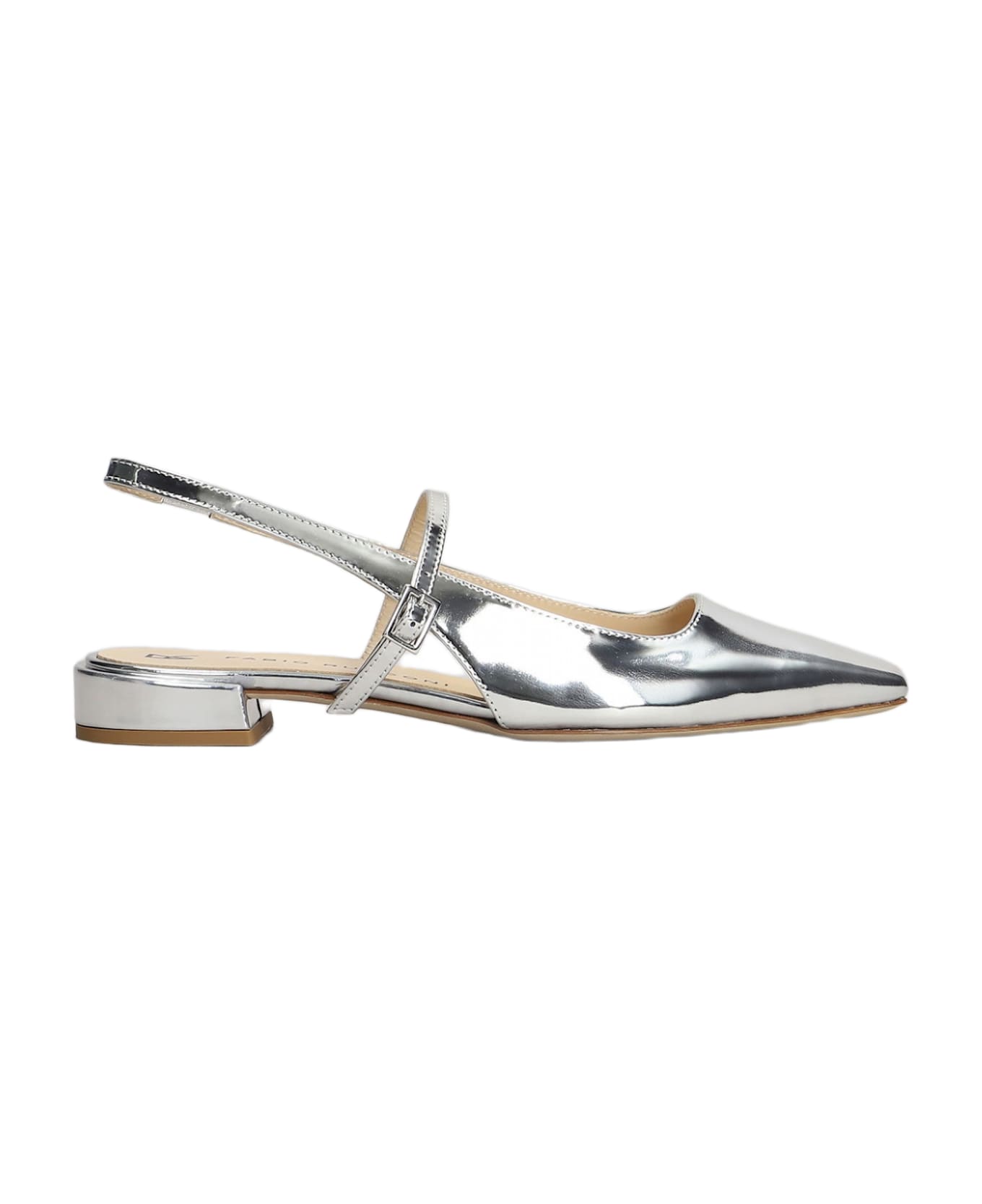 Fabio Rusconi Ballet Flats In Silver Leather - silver