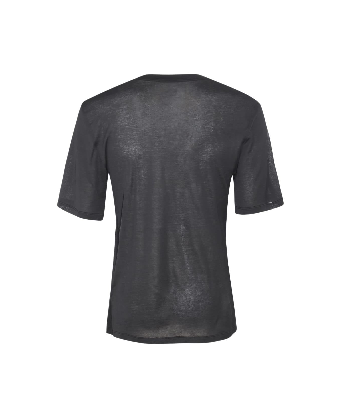 Laneus Black Cotton T-shirt シャツ