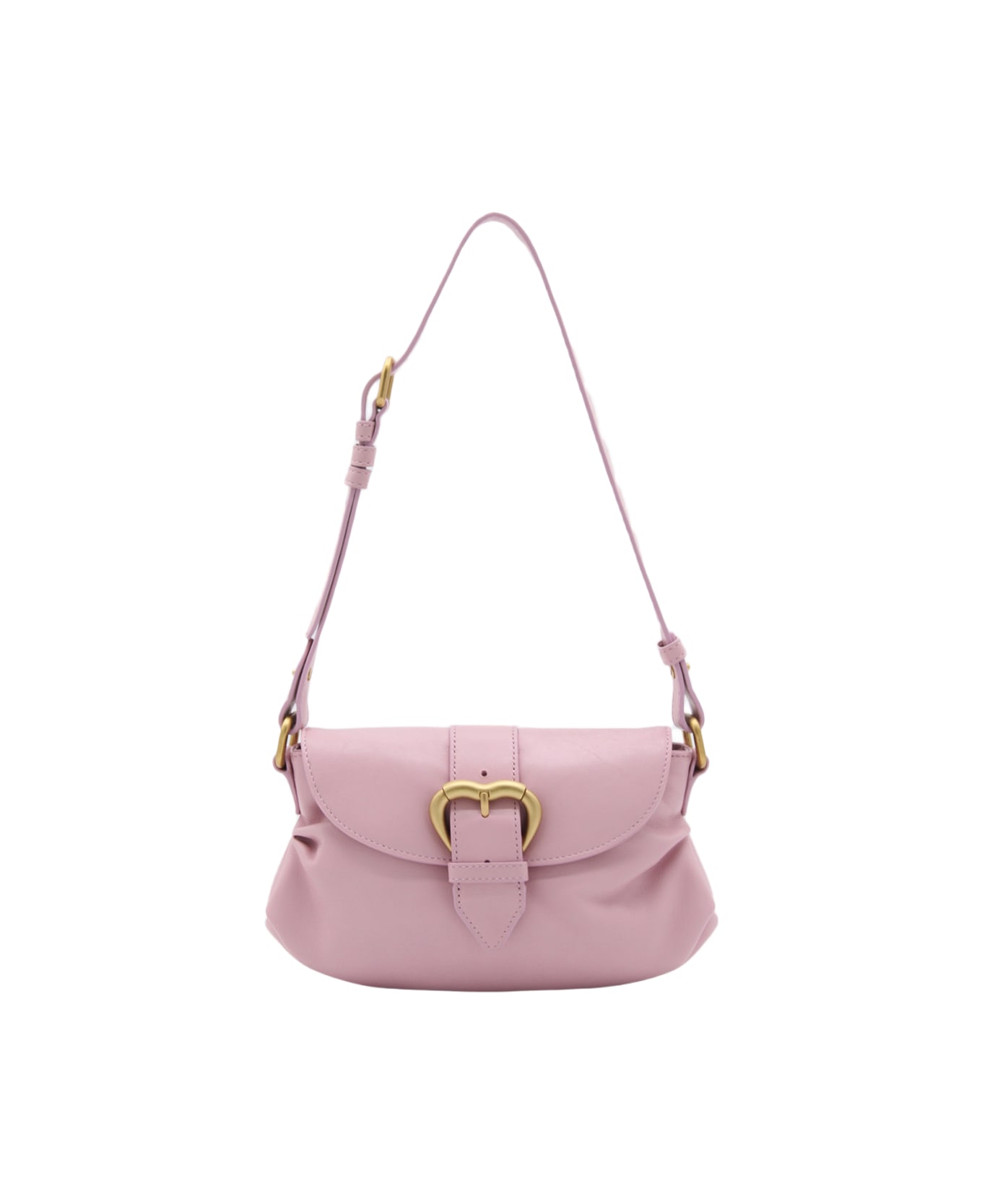 Pinko Pink Leather Mini Jolene Shoulder Bag - Lilac