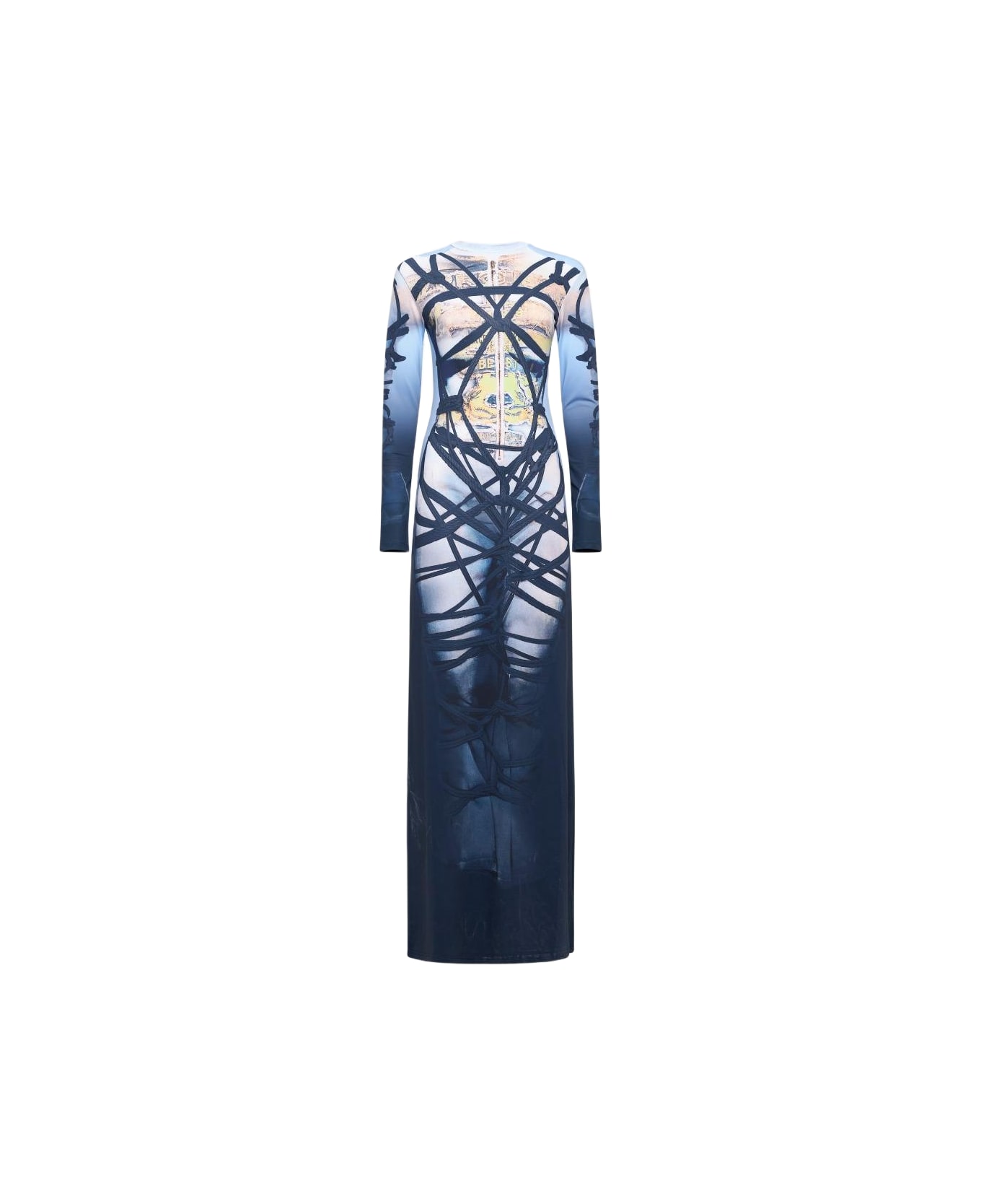 Y/Project Bondage Print Jersey Maxi Dress - MultiColour