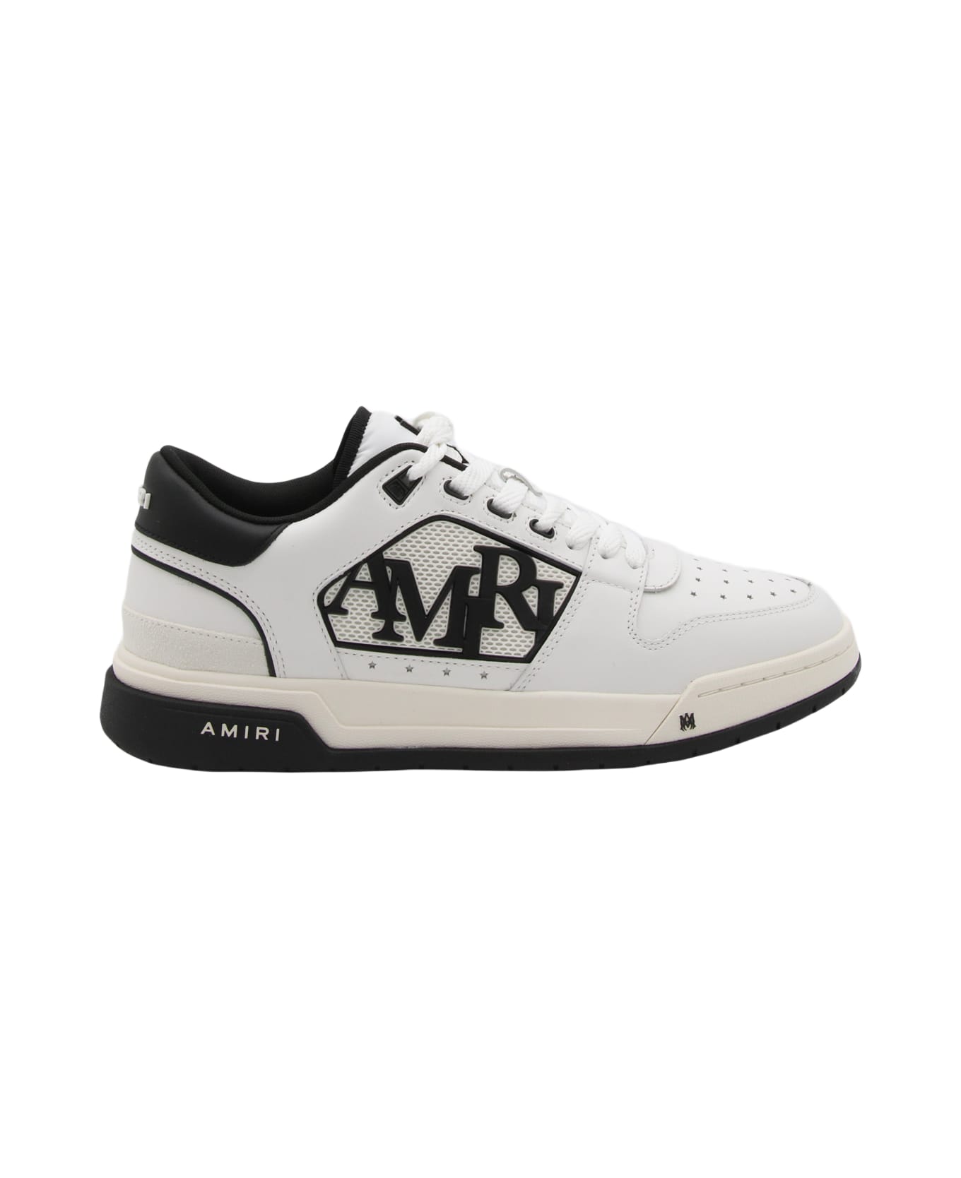 AMIRI White And Black Leather Sneakers - White