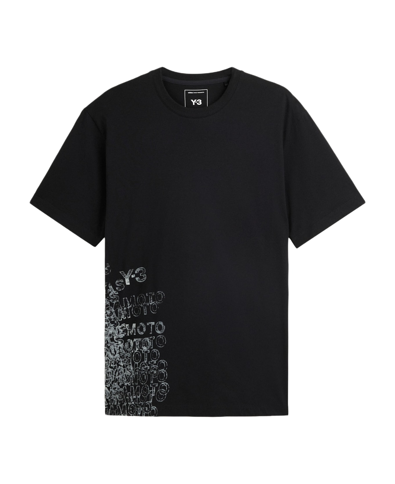 Y-3 Cotton T-shirt With Print - Black