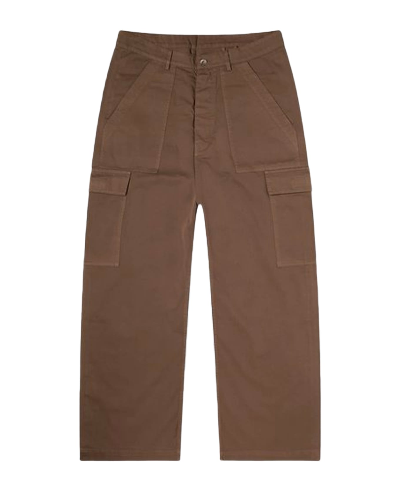 DRKSHDW Cargo Trousers Brown cotton cargo pant - Cargo trousers - Fango