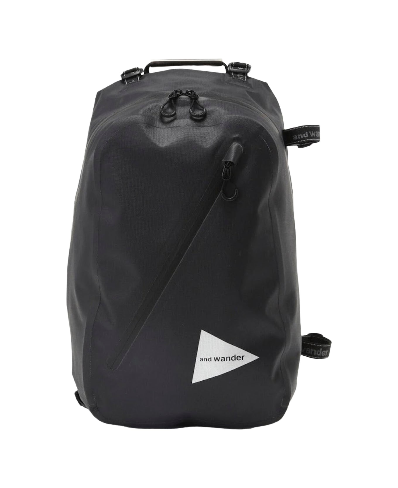 And Wander Nylon Backpack With Logo - Black
