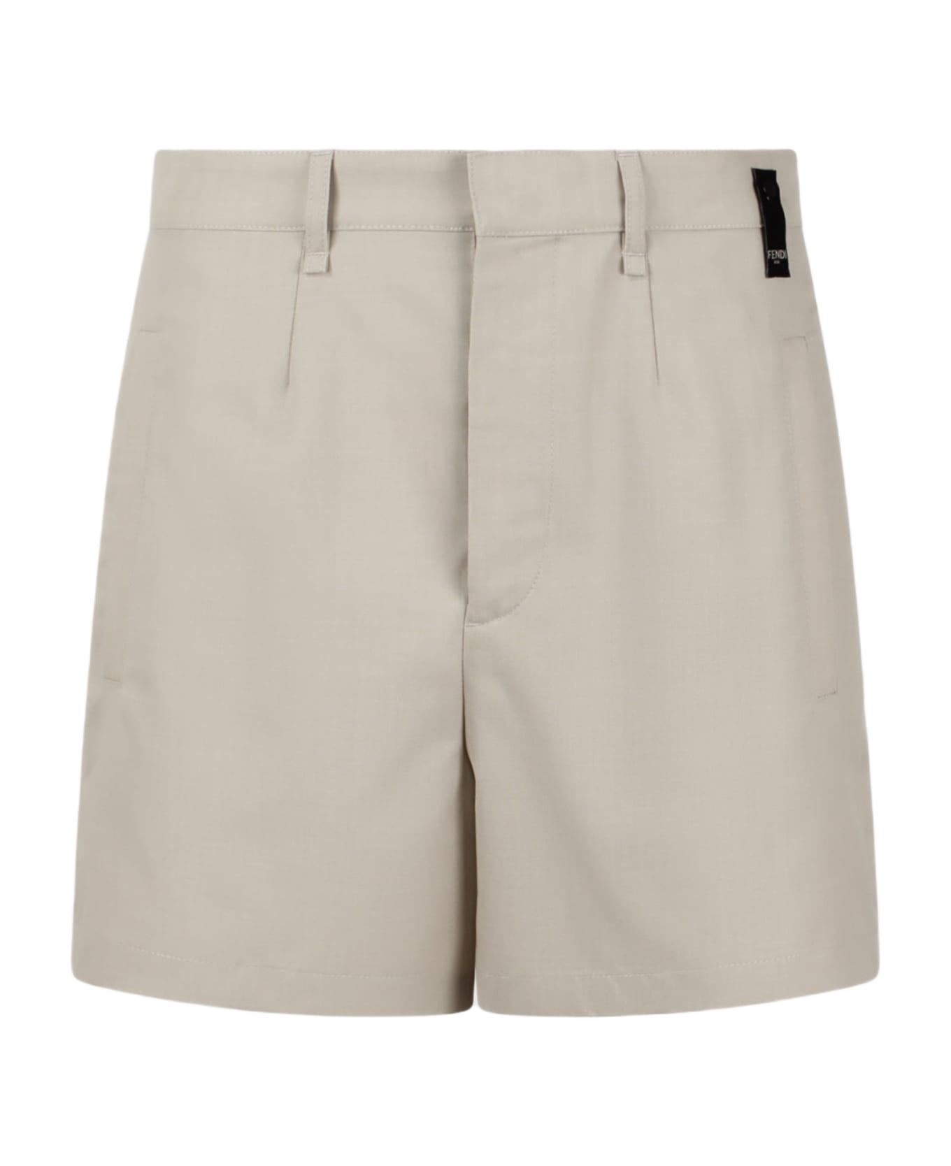 Fendi Sartorial-cut Shorts Trousers - Nude & Neutrals