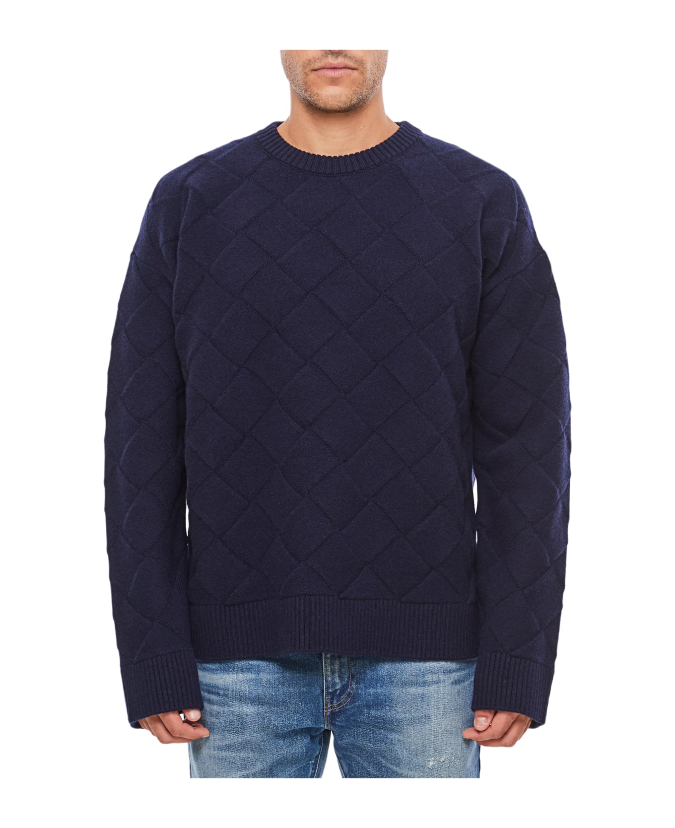 Bottega Veneta 3d Knits Wool Sweater - Blue