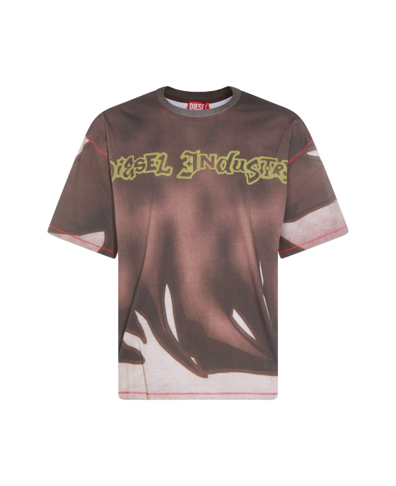 Diesel Brown Cotton T-shirt - KHAKI