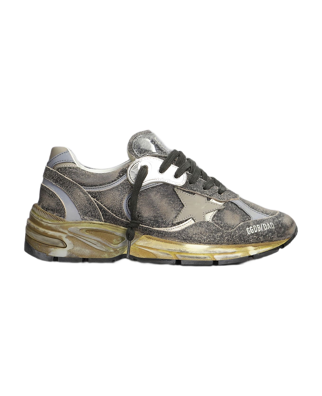 Golden Goose Running Sneakers In Black Suede - black