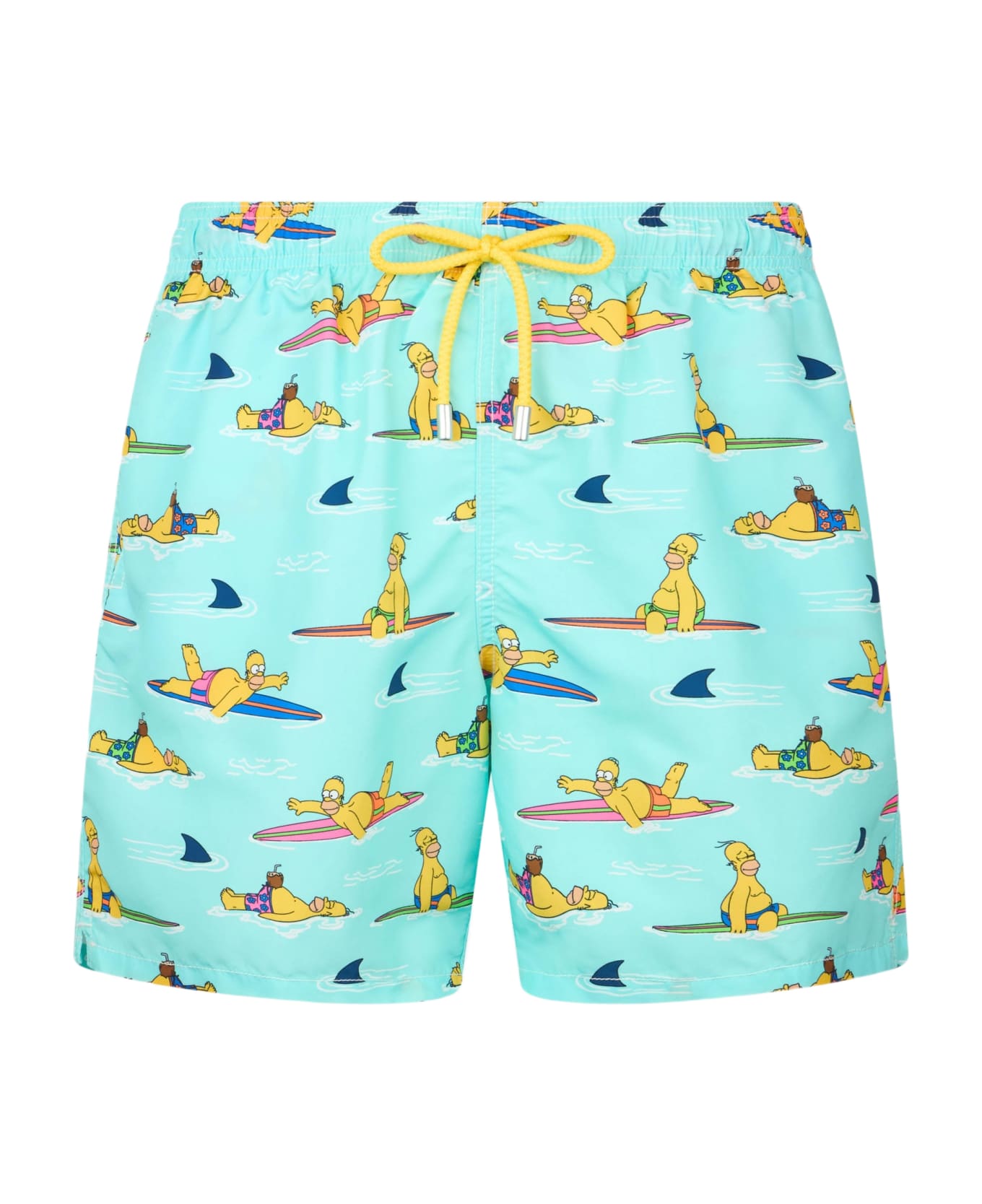 MC2 Saint Barth Man Mid-length Gustavia Swim-shorts With Homer Simpson Print | The Simpsons Special Edition - GREEN