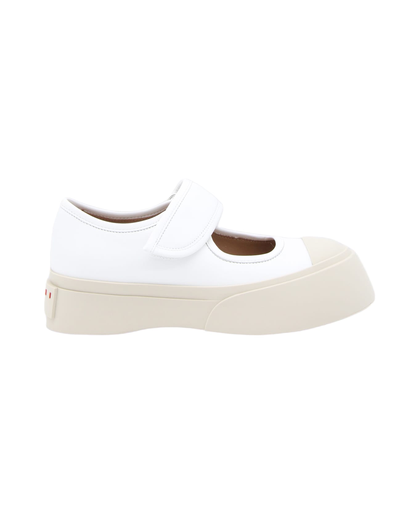 Marni White Leather Sandals - Lily white