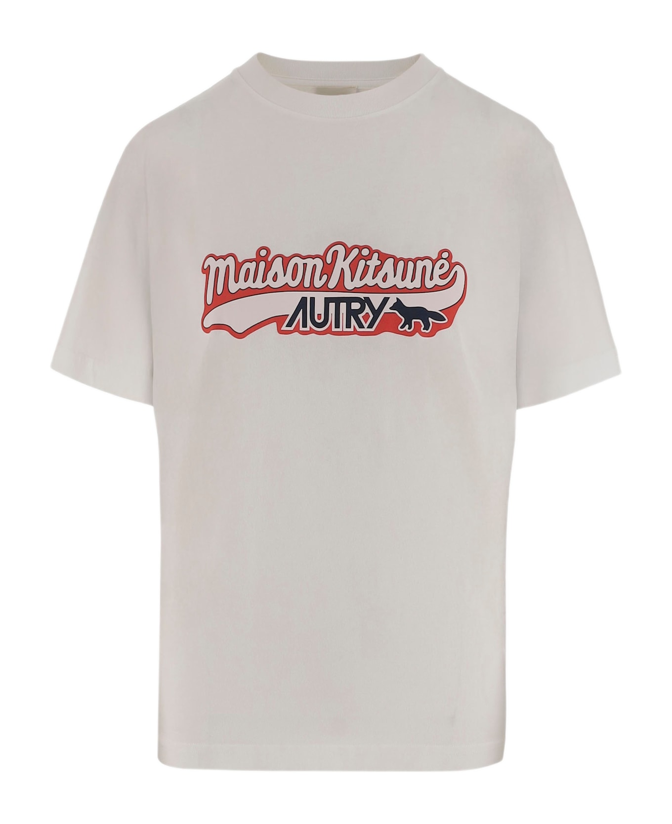 Autry X Maison Kitsune Cotton T-shirt - White