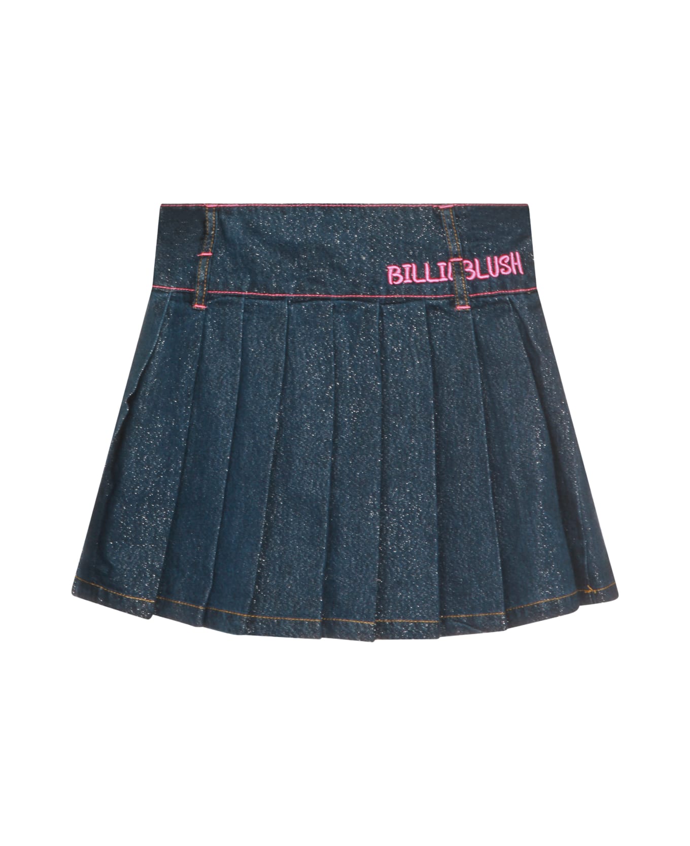 Billieblush Dark Denim Cotton Skirt - DENIM SCURO