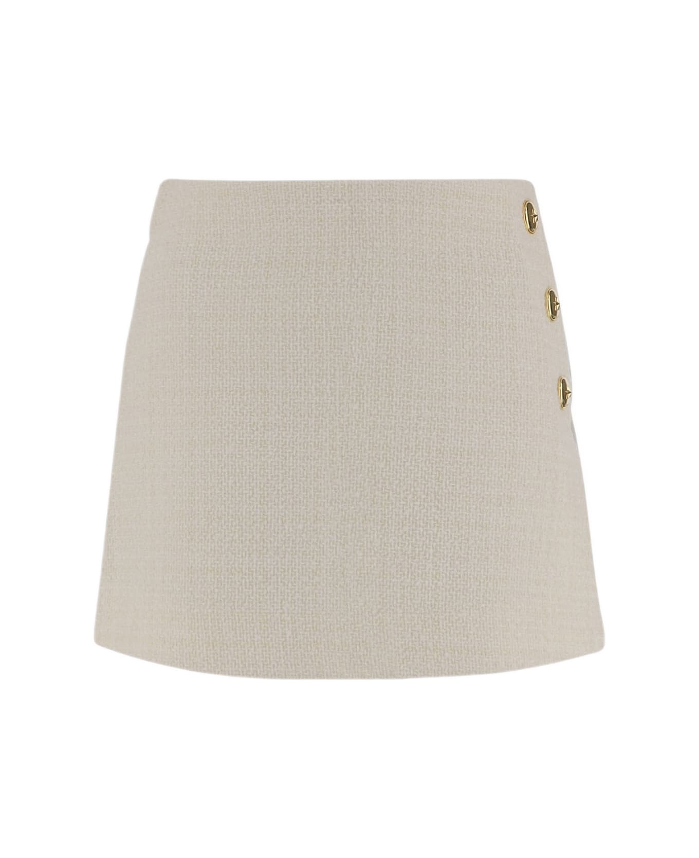 Pinko Cotton Blend Flan Skirt - White