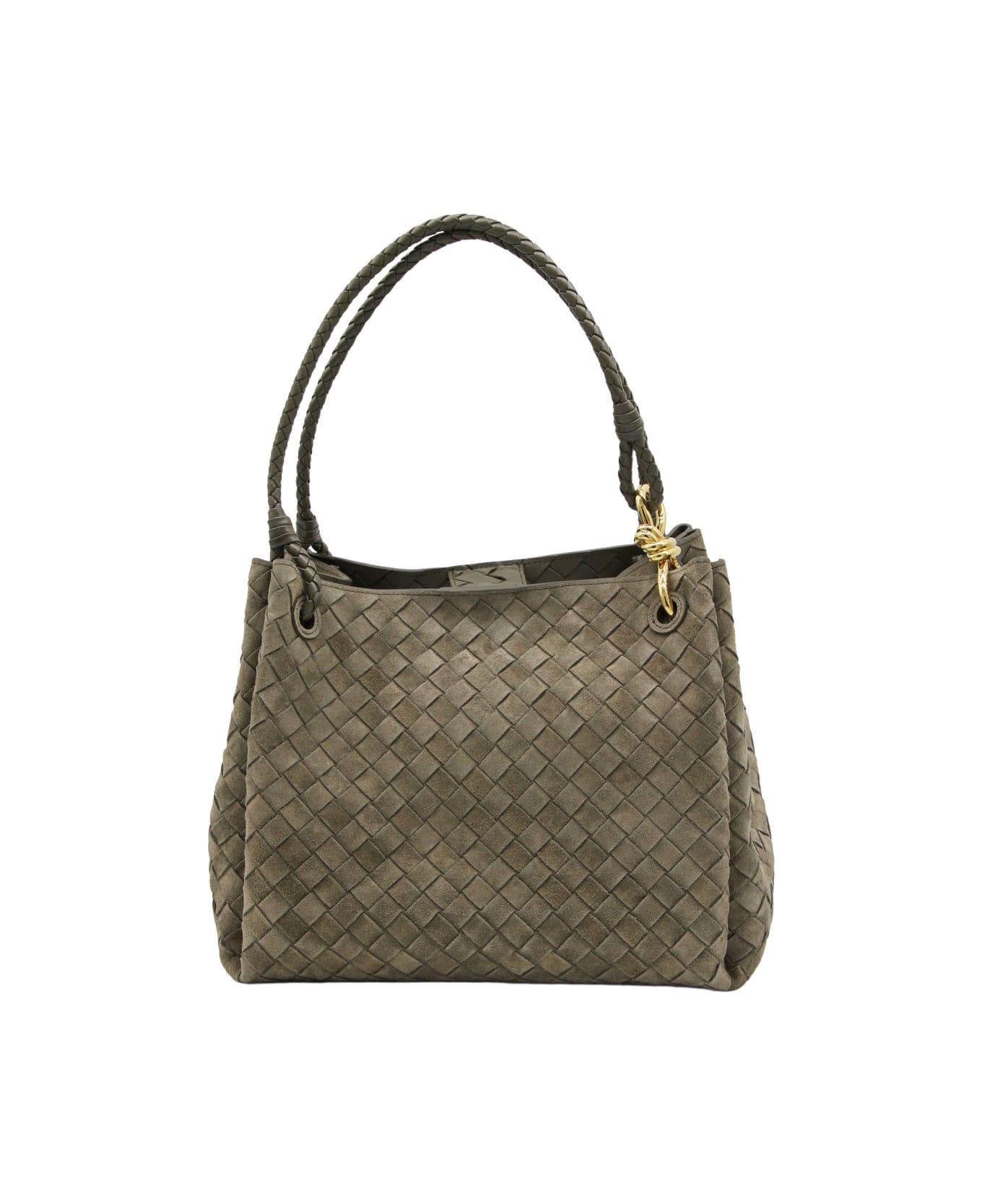 Bottega Veneta Green Leather Parachute Large Top Handle Bag - CYPRESS