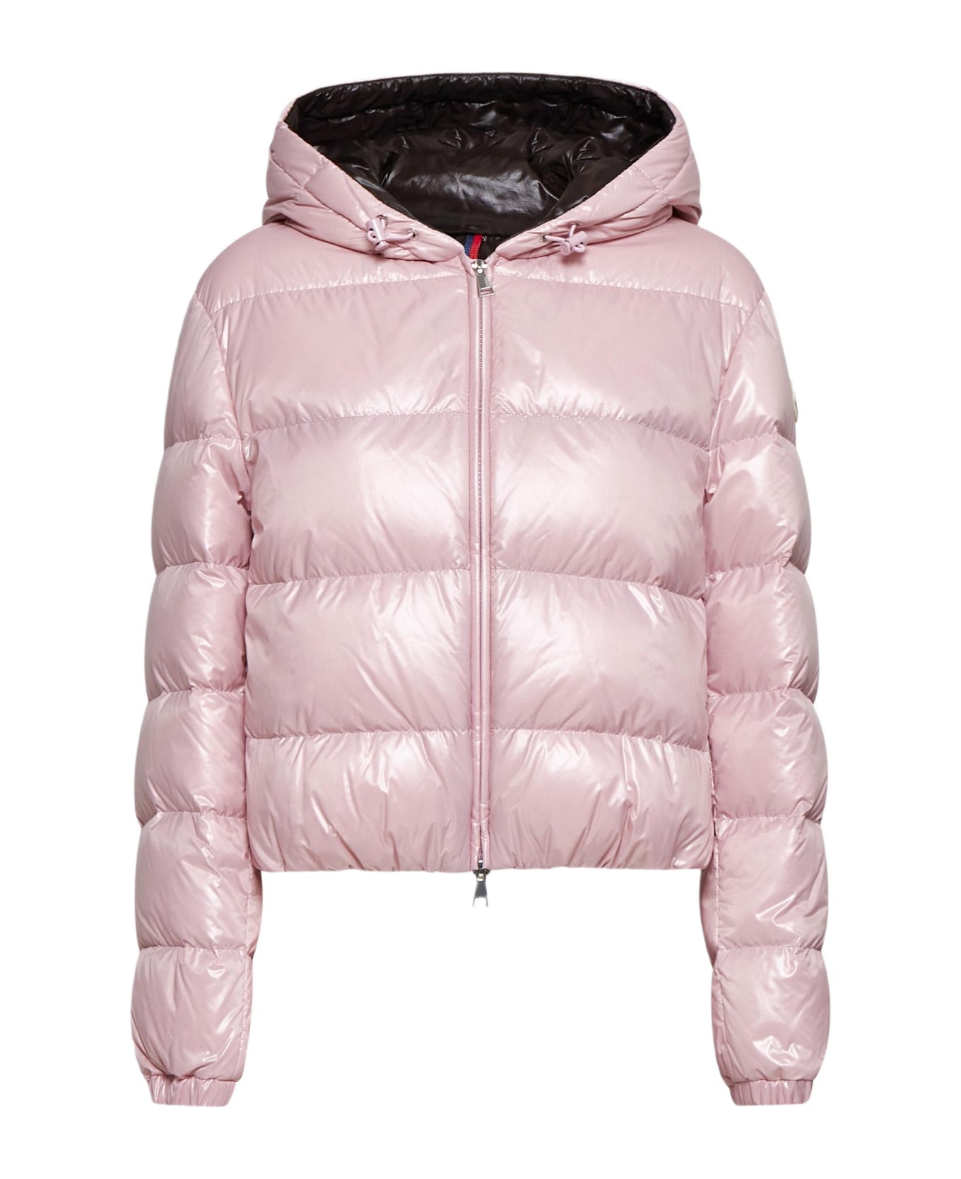 【送料&関税込】Moncler Pink Leather And Fabric Sandals Moncler Mon Slides | Pink | FARFETCH
