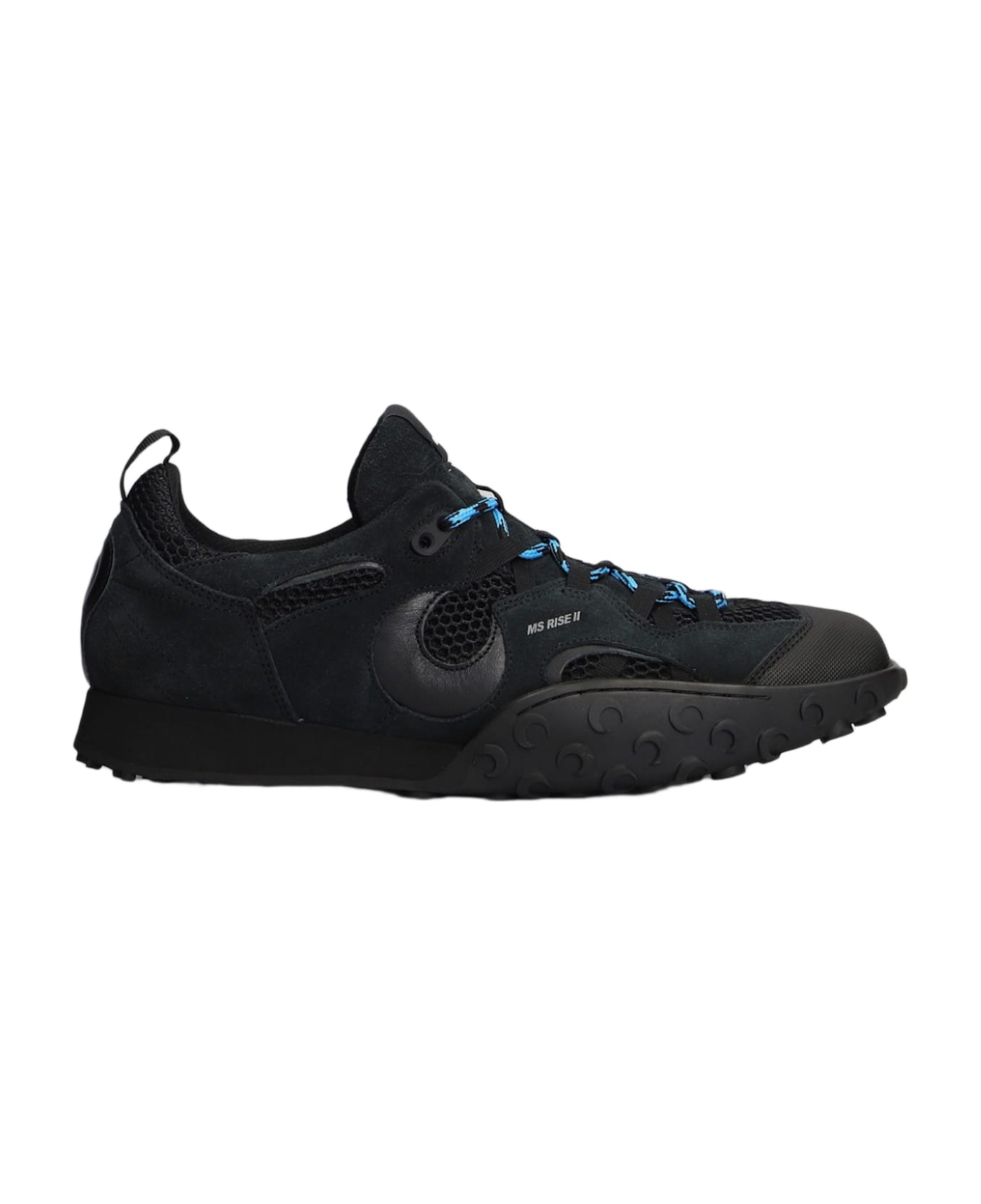 Marine Serre Ms Rise Tkyo Sneakers In Black Suede - black