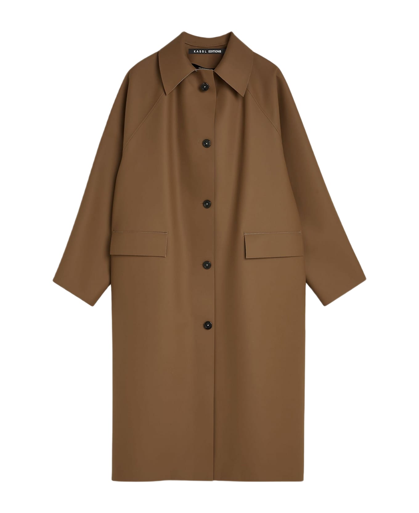 KASSL Editions Rubber Trench Coat - Brown