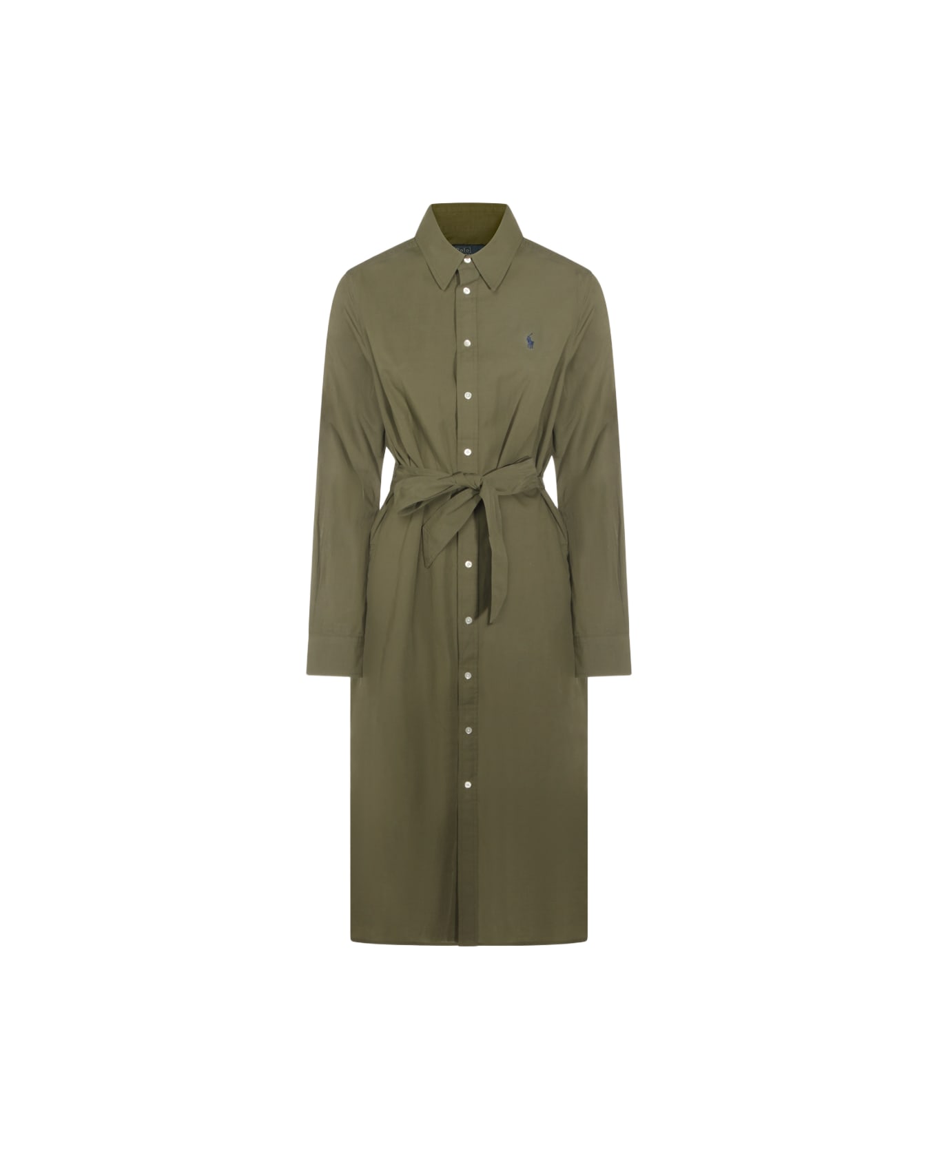 Polo Ralph Lauren Olive Cotton Dress - Green