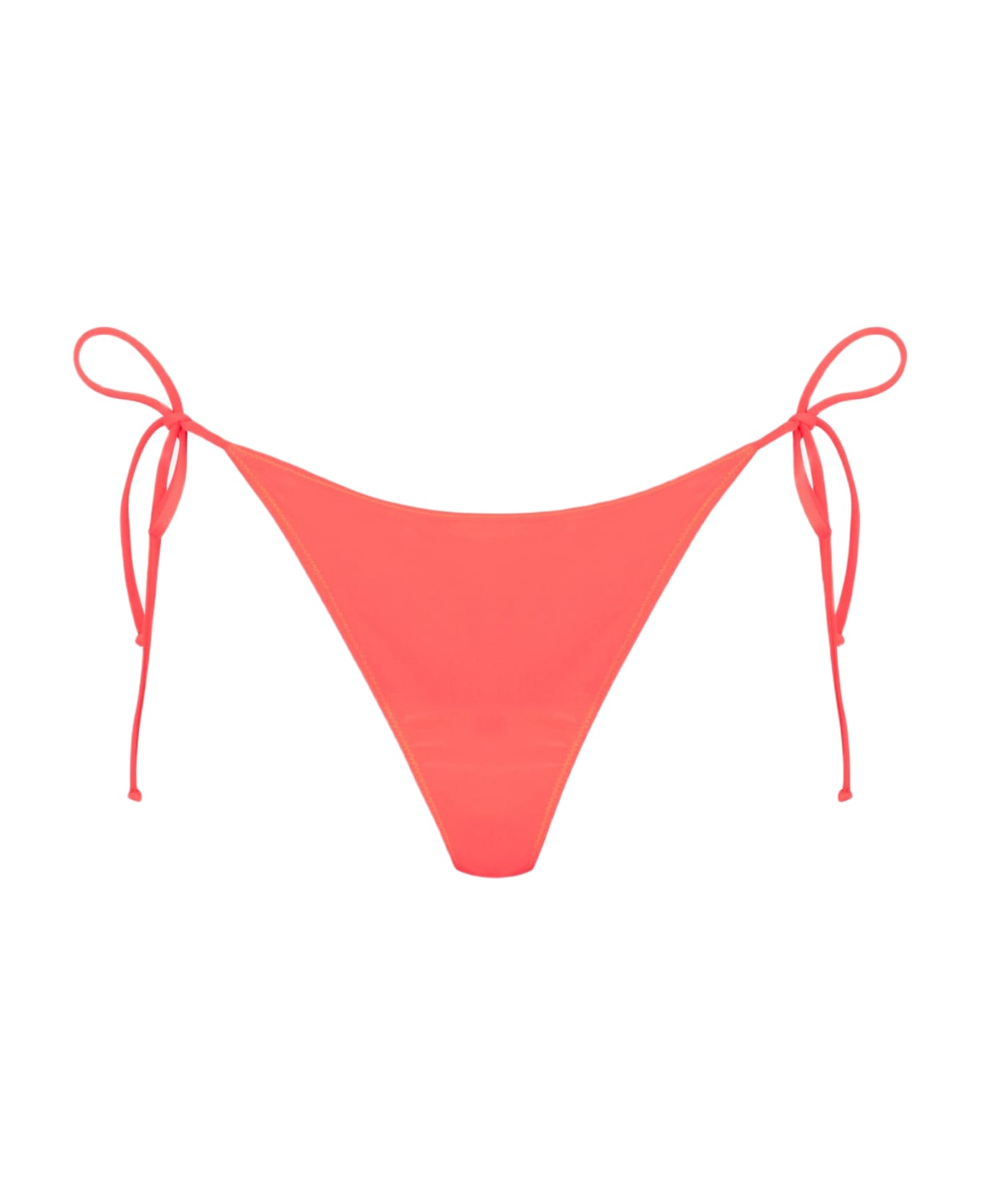 MC2 Saint Barth Woman Fluo Red Swim Briefs With Side Laces - FLUO