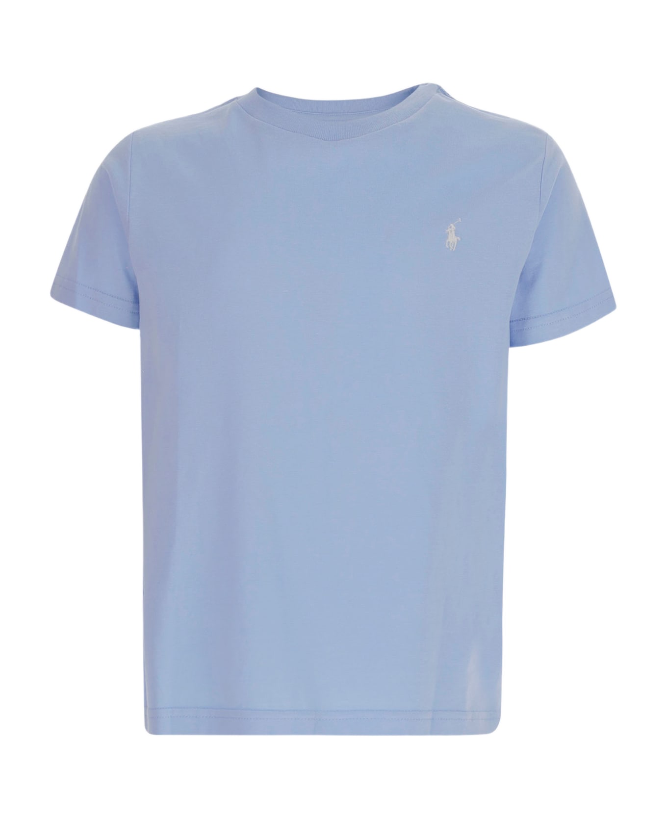 Polo Ralph Lauren Cotton T-shirt With Logo - Clear Blue