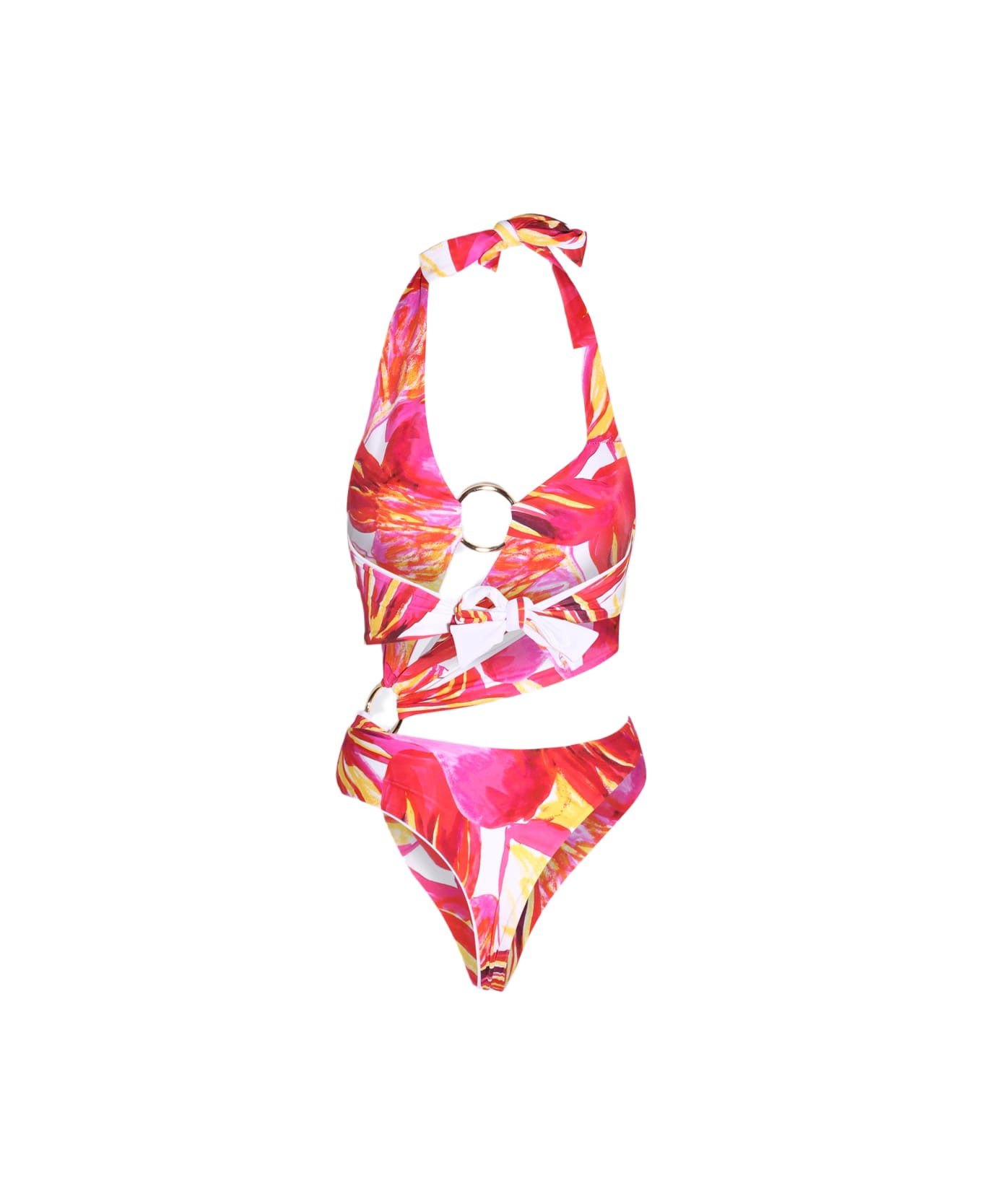 Louisa Ballou Hot Pink One Piece Beachwear - MULTI PINK