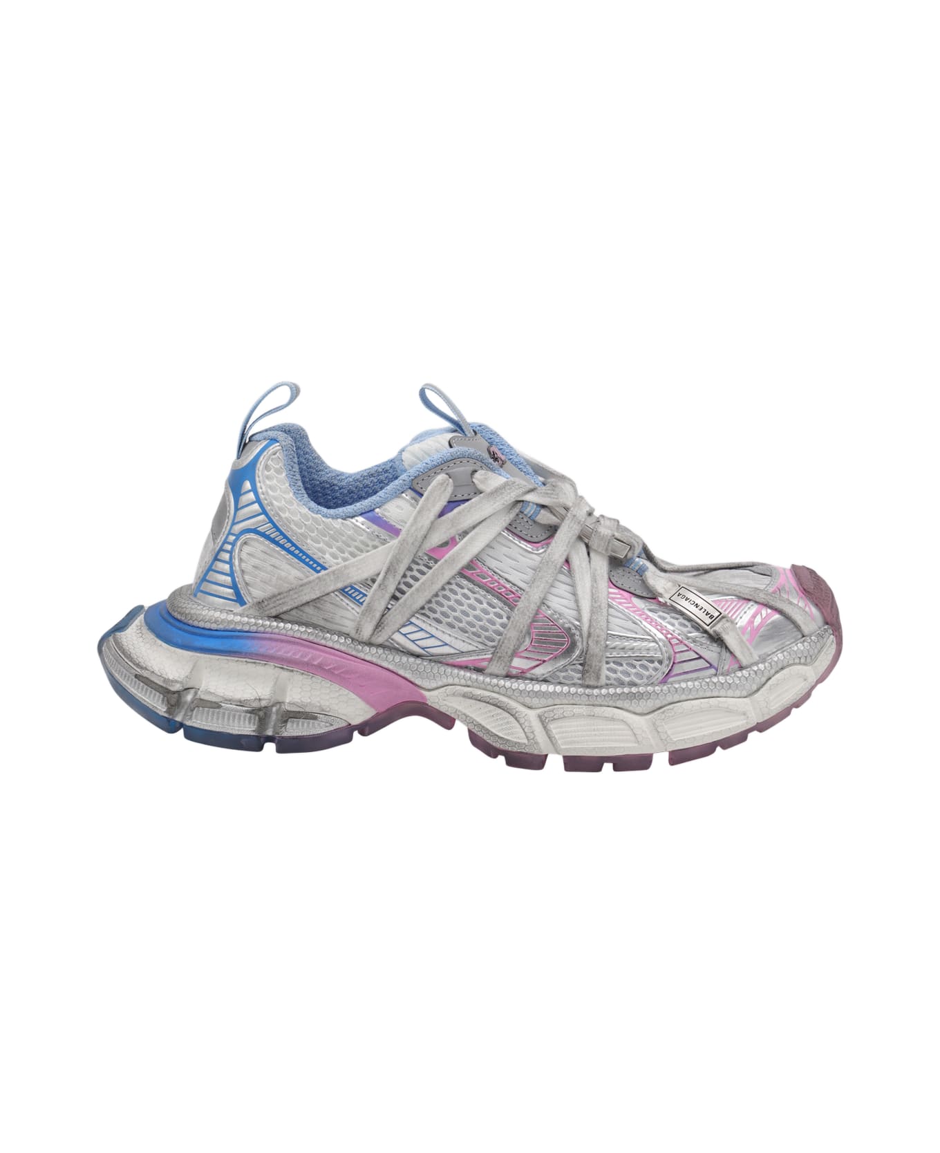 White And Multicolor Leather Sneakers