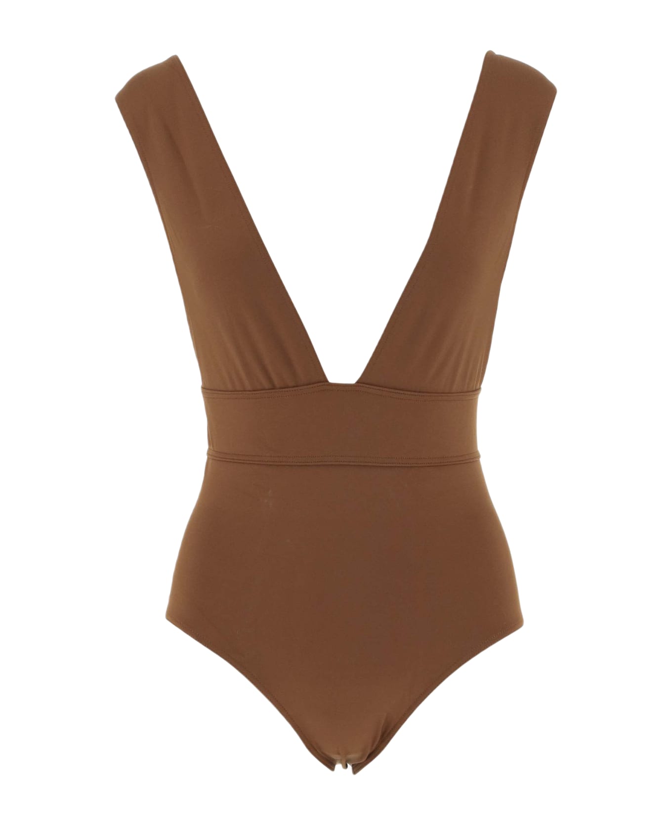 Eres Pigment Stretch Nylon One Piece Swimsuit - Brown