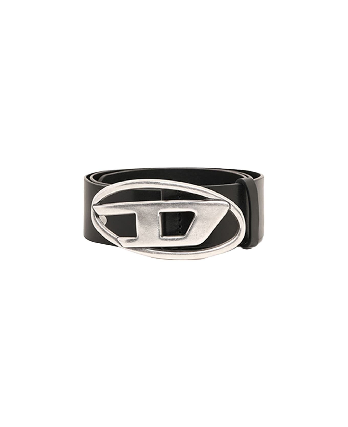 Diesel B-1dr Black leather belt with Oval D buckle - B 1DR - Nero name:456