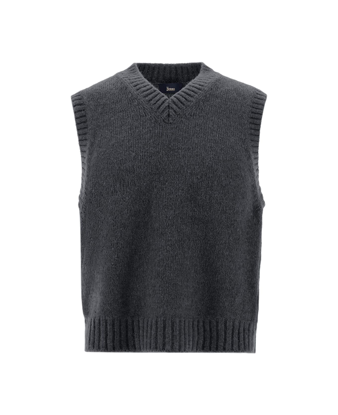 Herno Gilet Scollov Soft - Grey