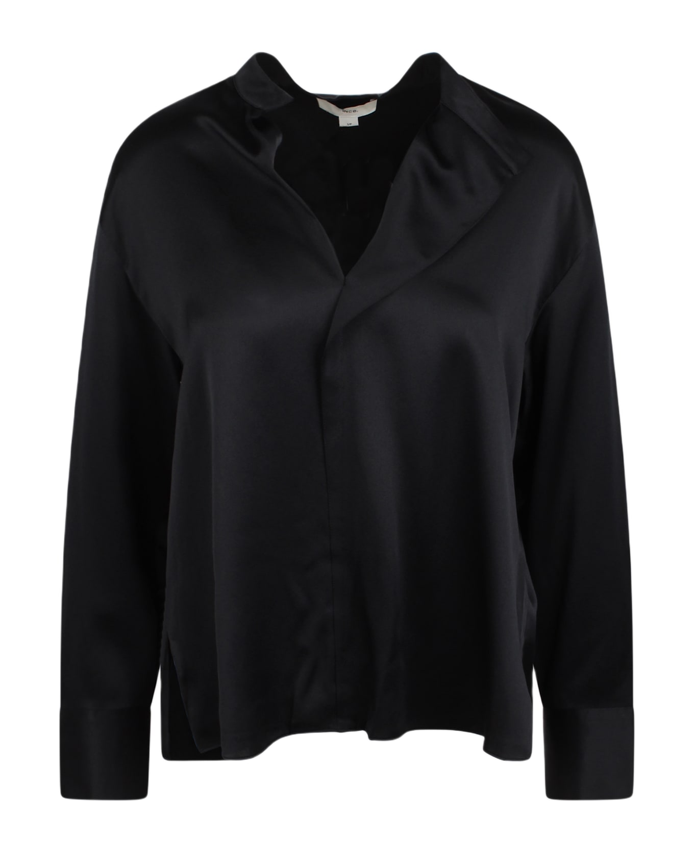 Vince Silk Shirt With Drape